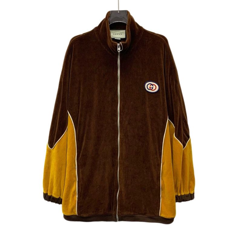 Gucci Gucci Dark brown logo embroidered cotton stand-up collar z Size S / US 4 / IT 40 - 1 Thumbnail