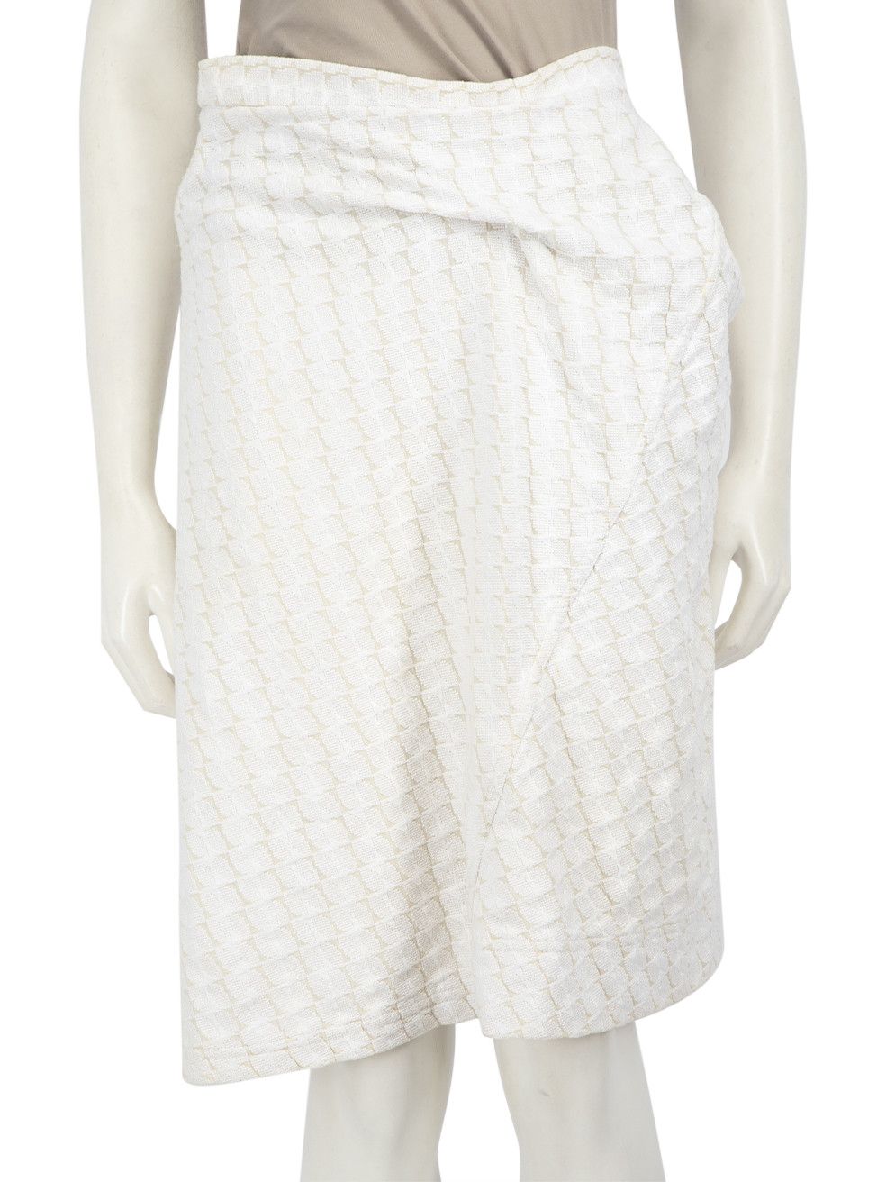 Marni White Abstract Pattern Knee Length Skirt Size 27" / US 4 / IT 40 - 1 Thumbnail