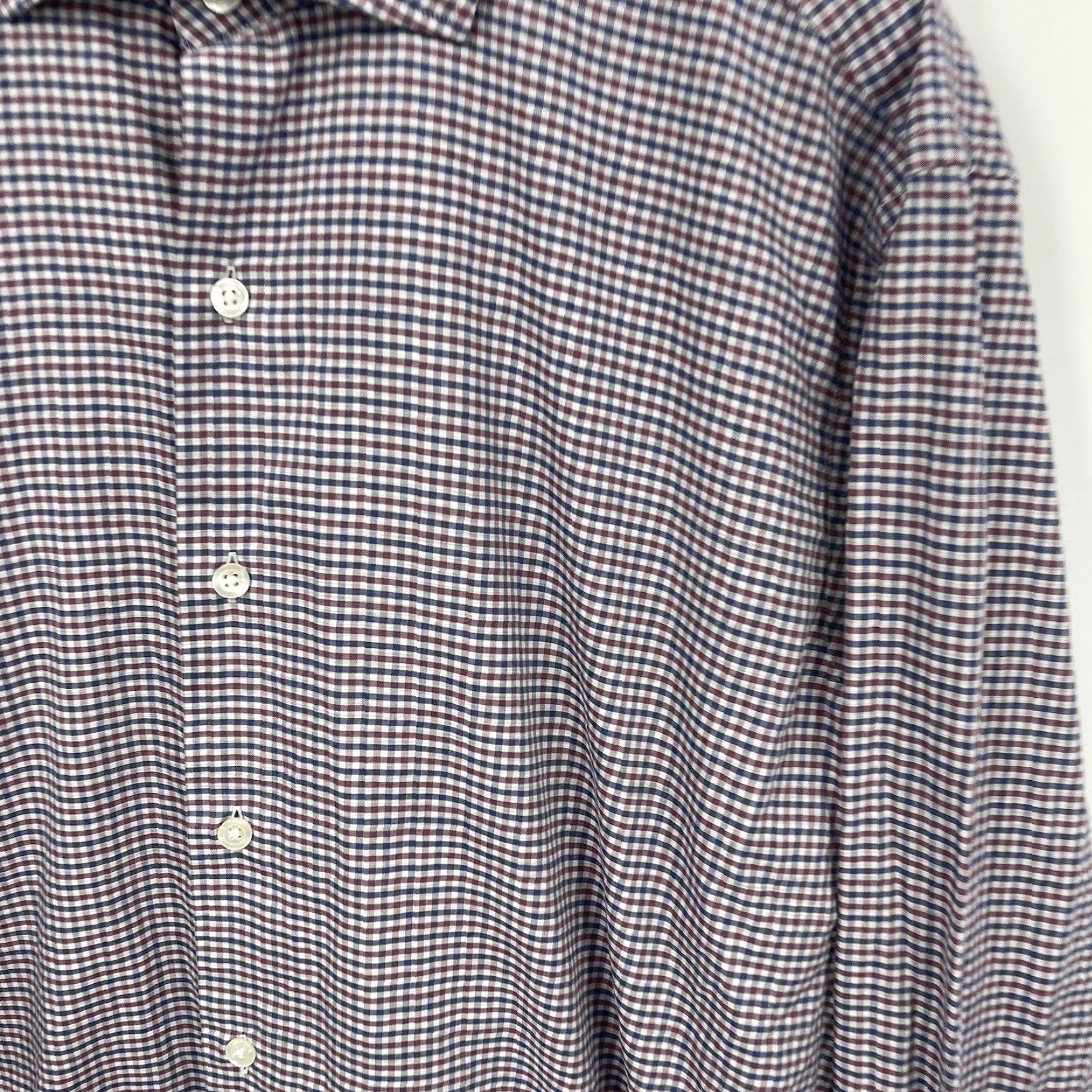 Vintage Culturata Button-Up Shirt Mens XL Plaid Gingham Cotton Blue White 90s Classic Designer Mens Clothing Size US XL / EU 56 / 4 - 4 Thumbnail