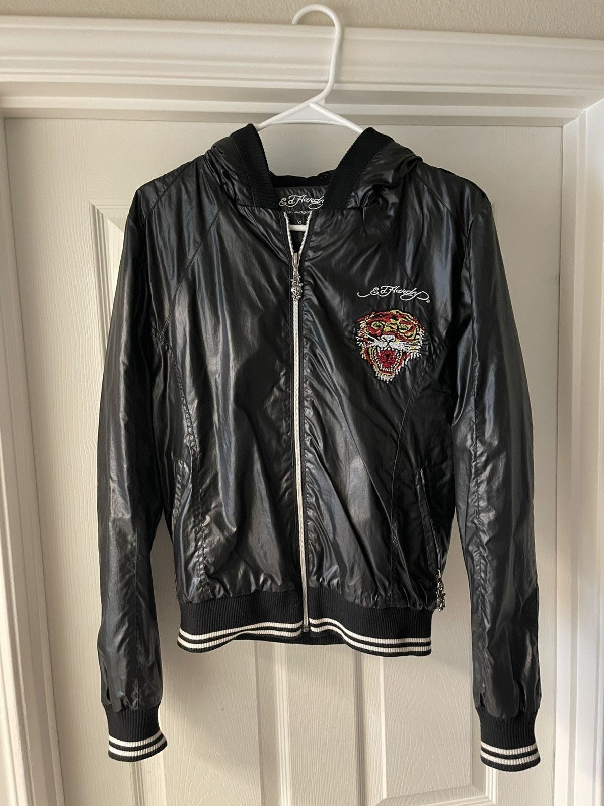 Vintage Ed Hardy Women’s Rhinestone Studded Jacket