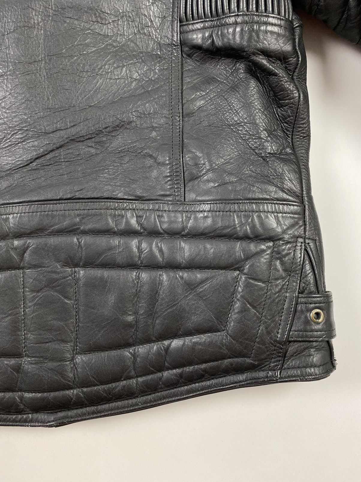 Vintage 1990’s Vintage Euro Style Heavy Leather Biker Jacket Size US M / EU 48-50 / 2 - 22 Thumbnail