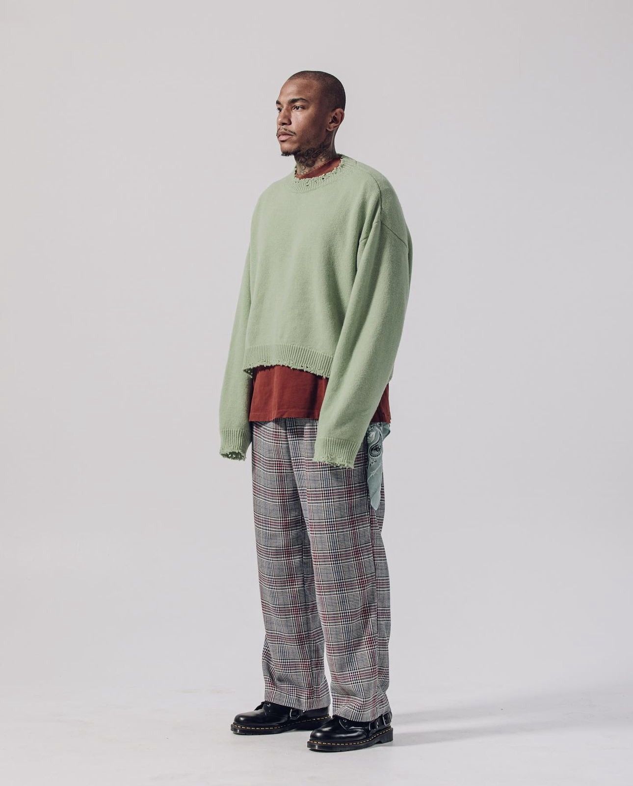 Bare Knuckles Green Cropped Cashmere Wool Knit Sweater Grailed