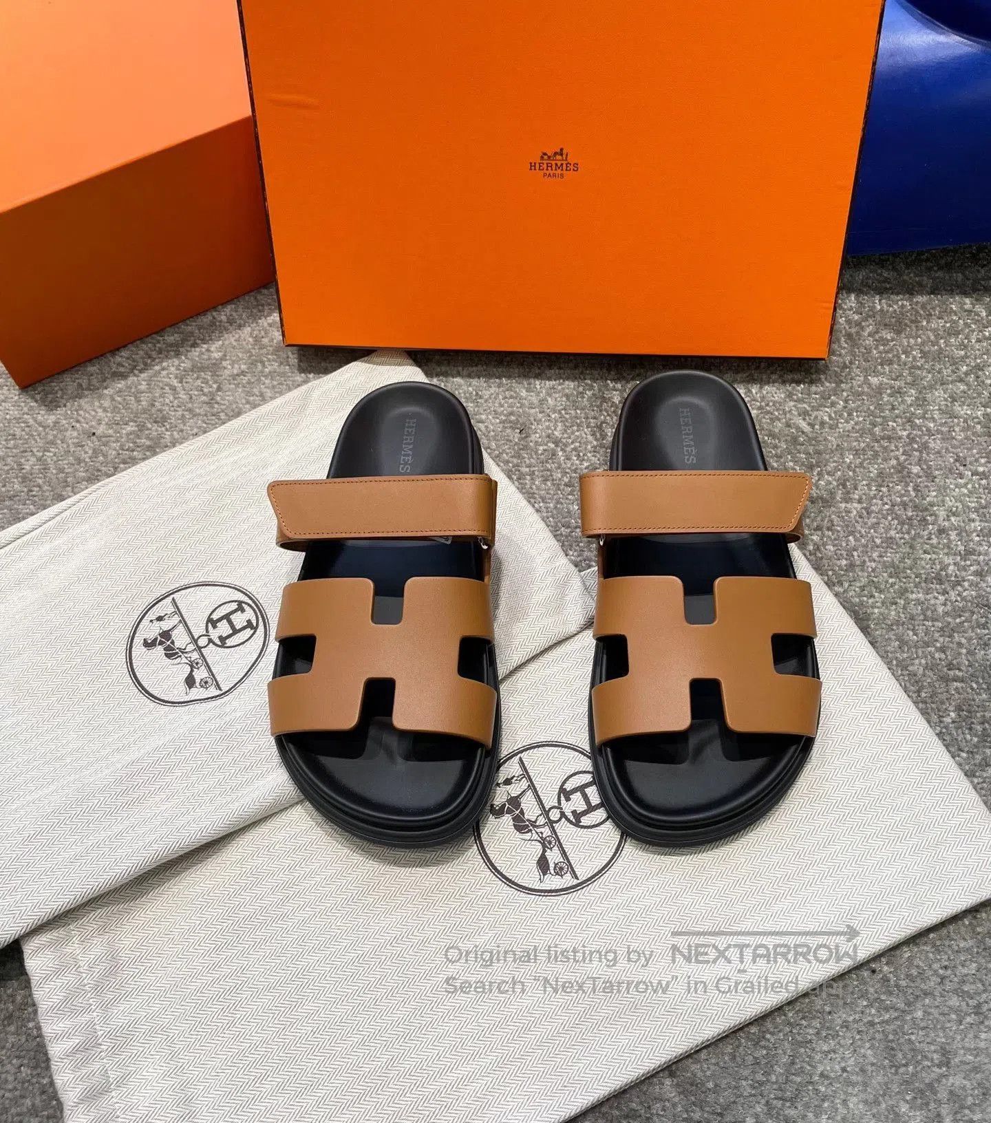 Hermes Hermès Flat Velcro Slide Sandals. Size US 6 / IT 36 - 1 Thumbnail