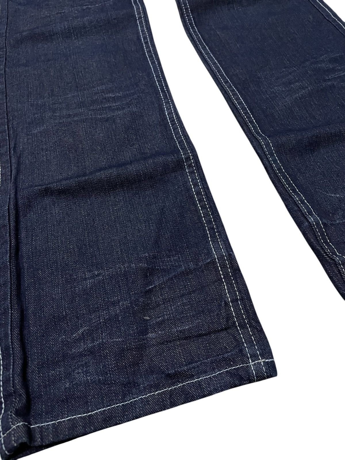 GOSTAR DE FUGA × LOWBOX Lowbox Japan Indigo Wash Contrast Stitched Straight Jeans Size US 31 - 7 Thumbnail