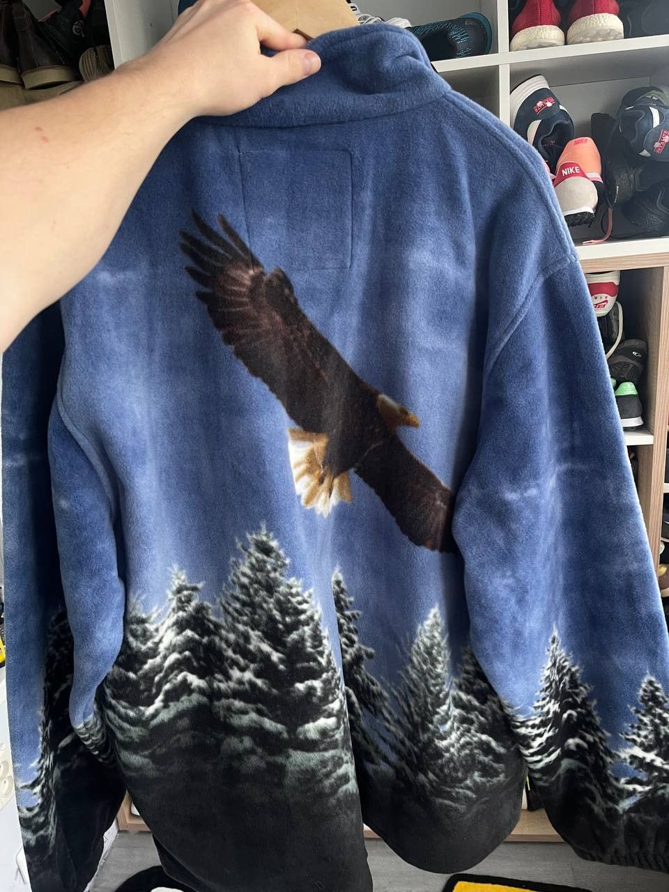 Vintage Vintage fleece Eagle Sherpa full print art animal gorpcore Size US XXL / EU 58 / 5 - 7 Thumbnail