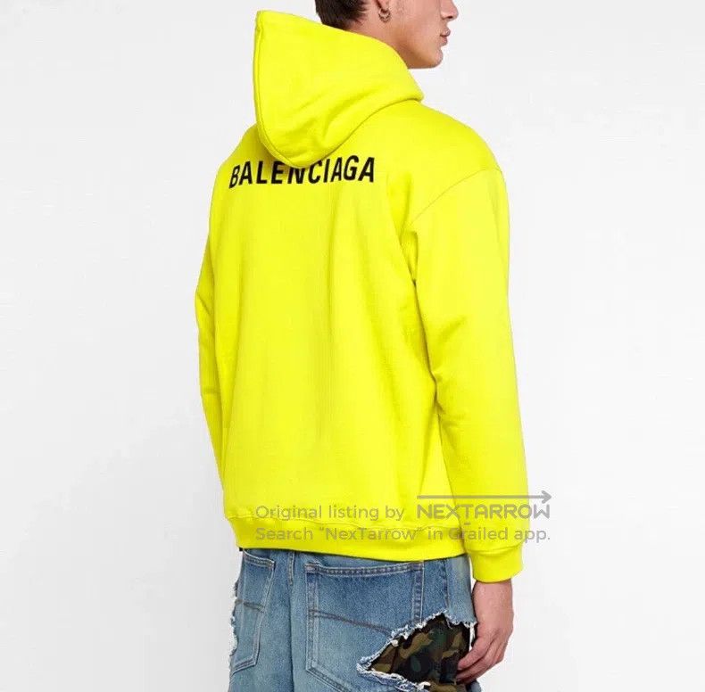 Balenciaga Balenciaga Logo Alphabet Printed Yellow Hooded Long Sleeve Size US S / EU 44-46 / 1 - 8 Thumbnail