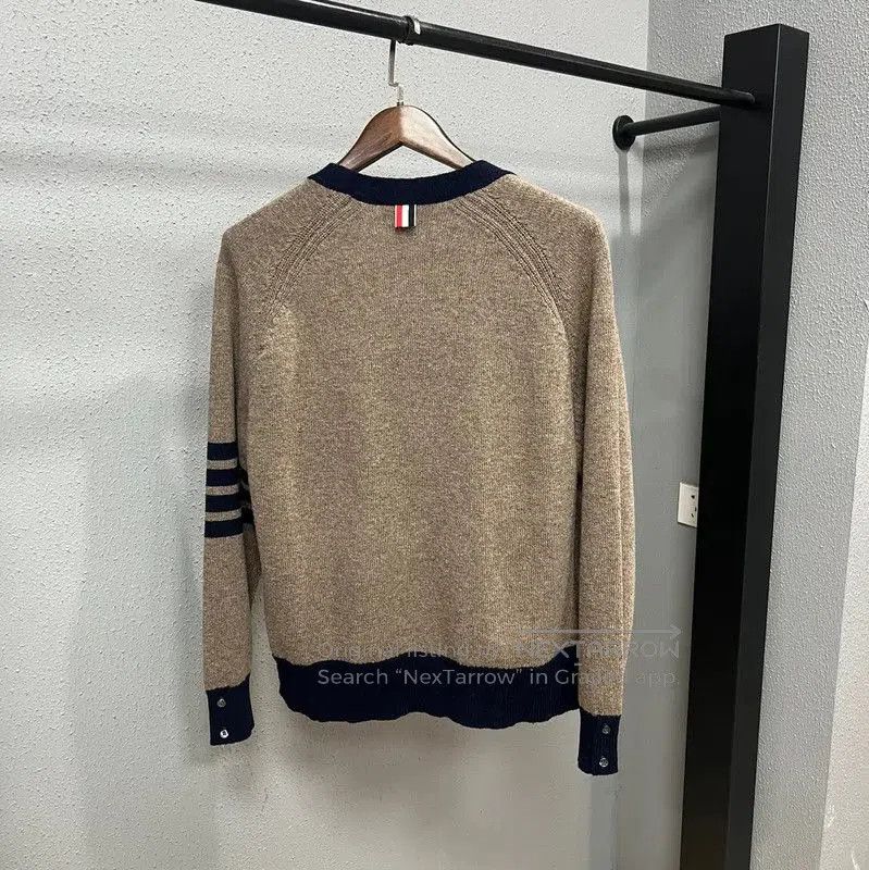 Thom Browne Thom Browne Women's Brown Wool Cardigan . Size L / US 10 / IT 46 - 2 Thumbnail