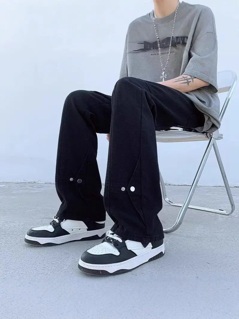 Japanese Brand × Jean Retro loose casual straight leg wide leg jeans Size US 32 / EU 48 - 5 Thumbnail