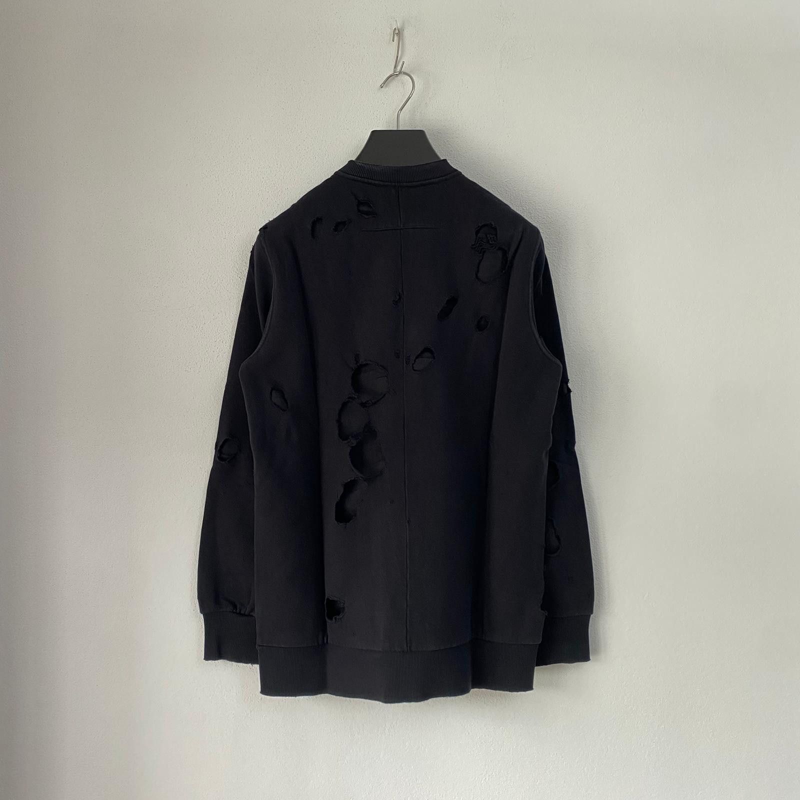 Givenchy Black Destroyed Logo Sweatshirt Size XS / US 0-2 / IT 36-38 - 9 Thumbnail