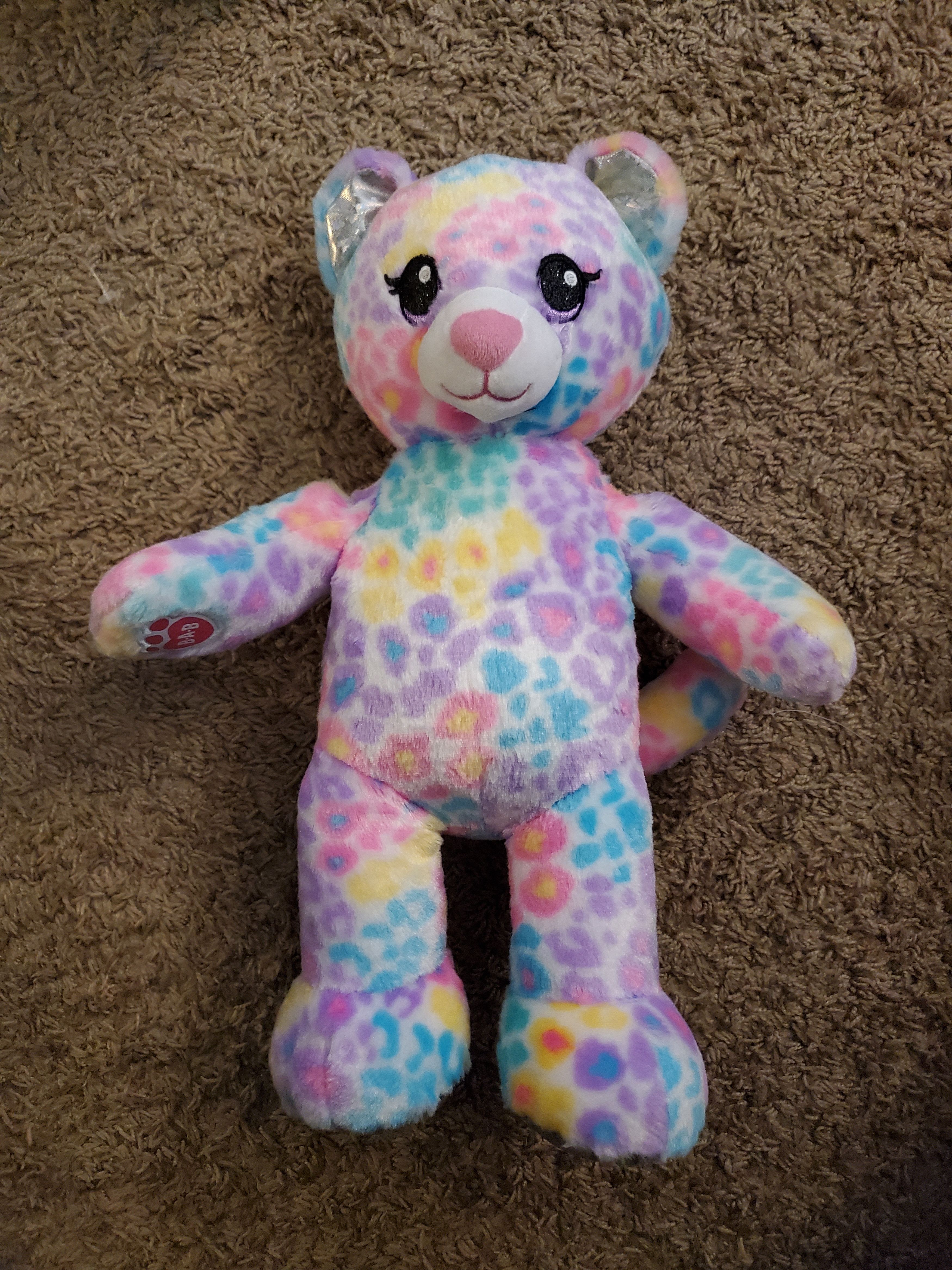 Other 16" Pastel Rainbow Leopard Build-a-Bear Plush Size ONE SIZE - 2 Thumbnail