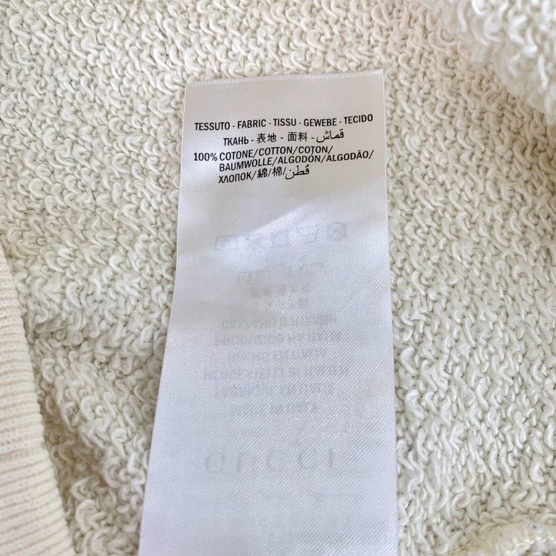 Gucci Gucci Beige logo printed hooded drawstring cotton sweatshir Size US S / EU 44-46 / 1 - 8 Thumbnail