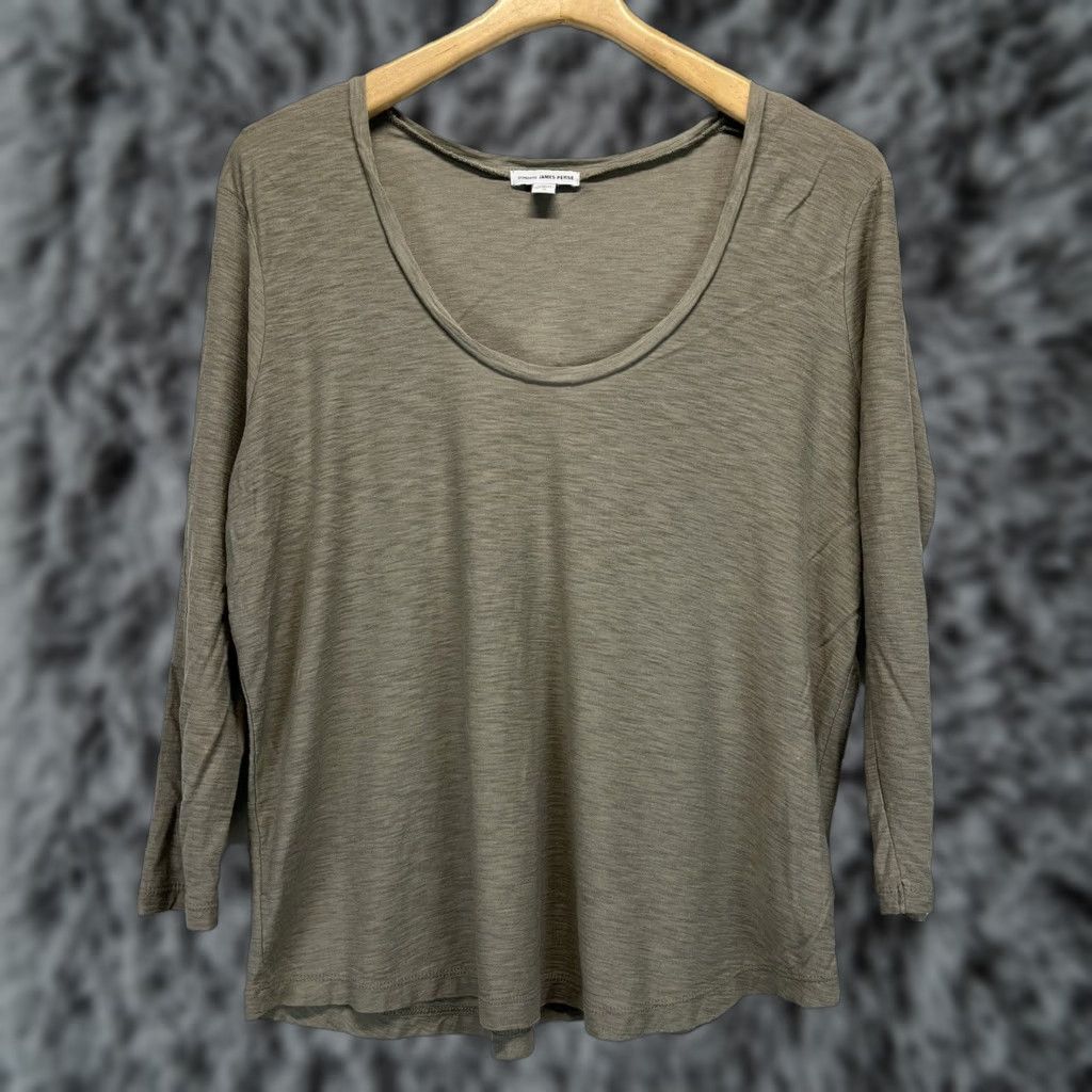 James Perse James Perse Shirt Womens Sz 3 Large Lightweight Scoop Neck Basic Size XS / US 0-2 / IT 36-38 - 1 Thumbnail