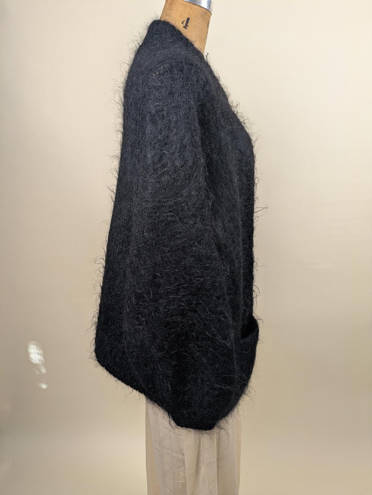 Other 1980's black oversized mohair cardigan Size XL / US 12-14 / IT 48-50 - 7 Thumbnail