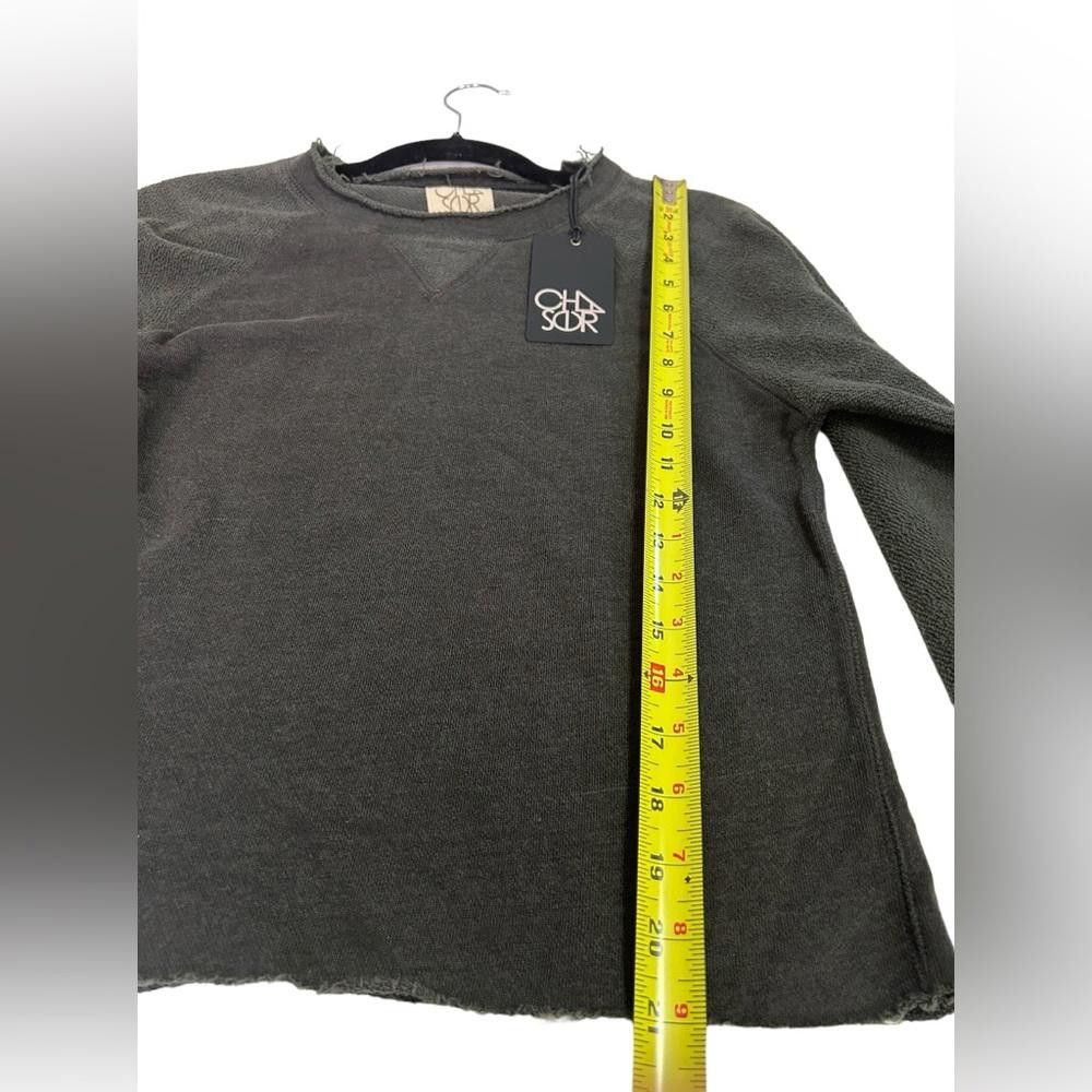 Chase Authentics Chaser l NWT Charcoal Oversized Raw Hem Sweatshirt Small Size S / US 4 / IT 40 - 4 Thumbnail