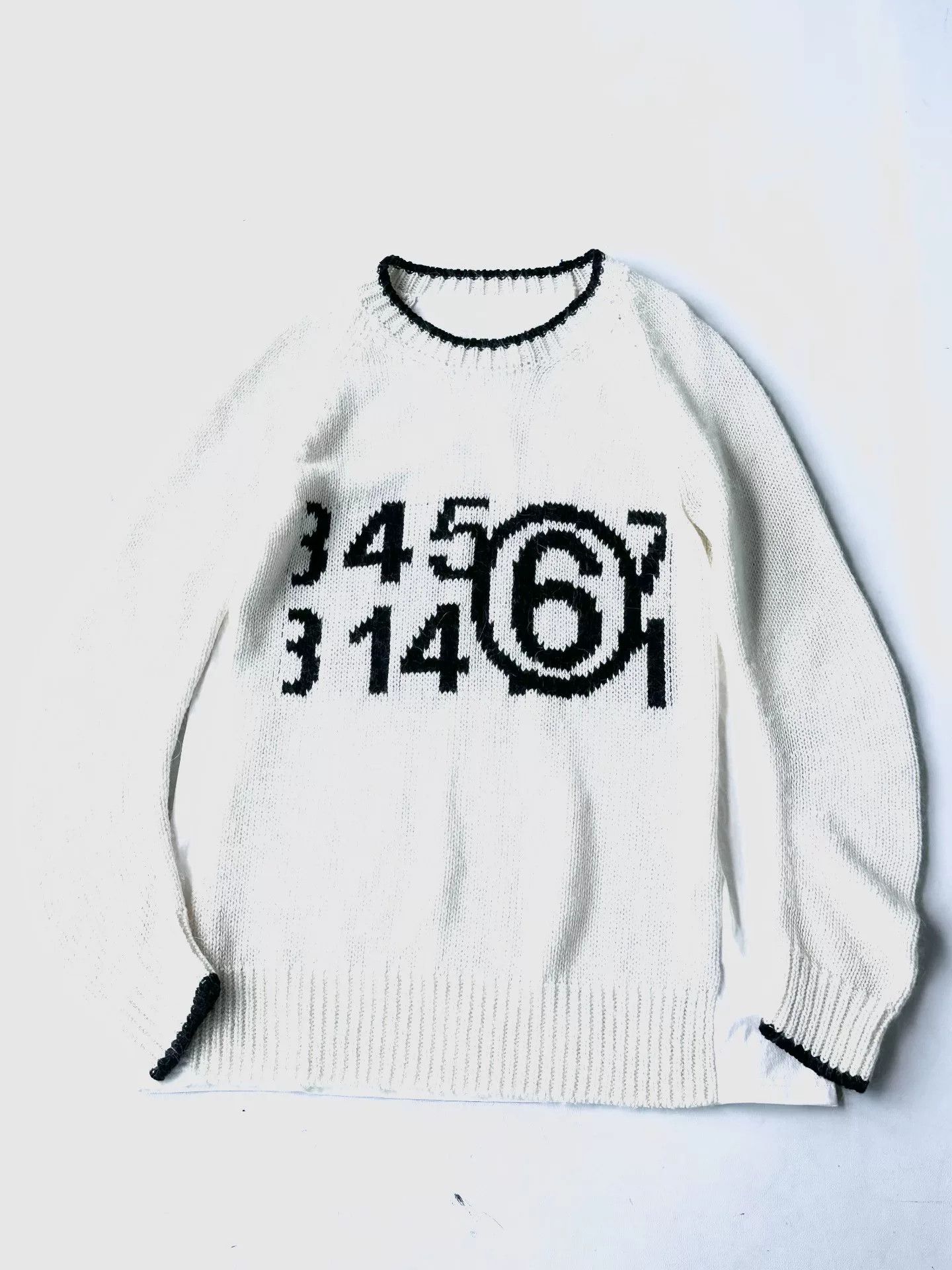 Maison Margiela Maison Margiela Intarsia Logo Knit Sweater Size XXS / US 00 / IT 34 - 1 Thumbnail