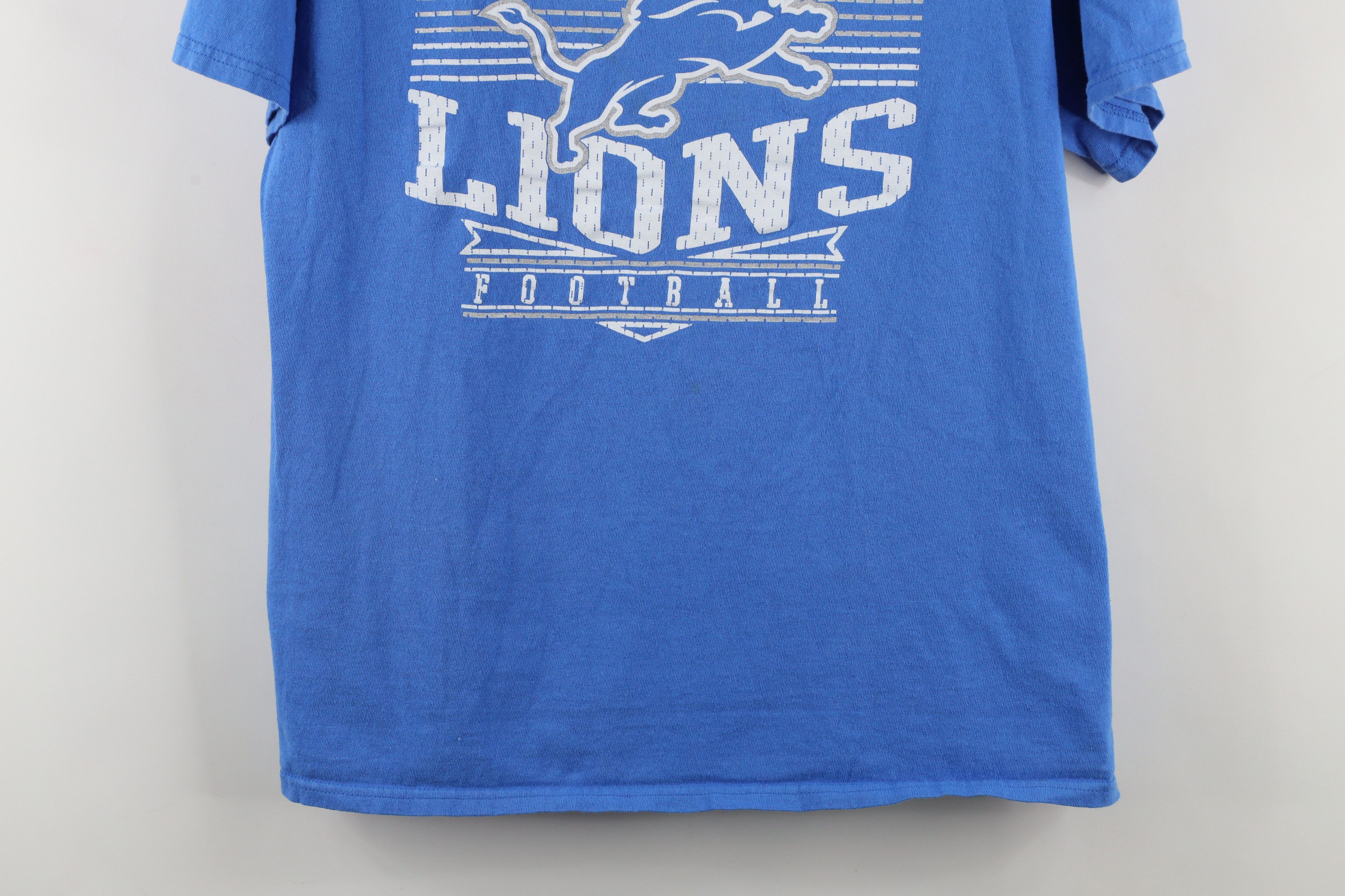 Vintage Vintage NFL Spell Out Detroit Lions Football T-Shirt Blue Size US M / EU 48-50 / 2 - 3 Thumbnail