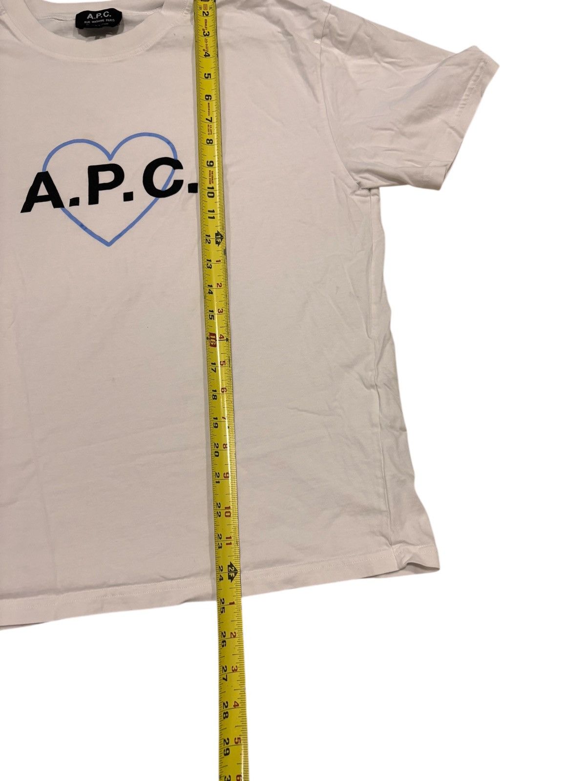 A.P.C. A.P.C. Mens Billy Heart Logo T Shirt Size Medium Size US M / EU 48-50 / 2 - 9 Thumbnail