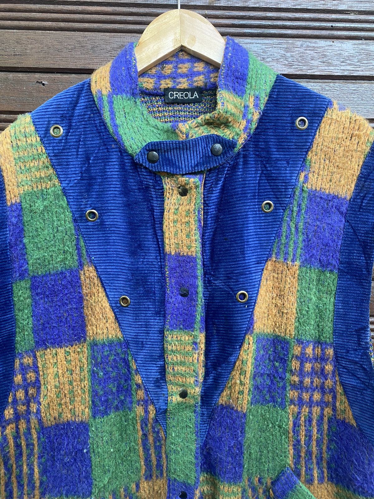 Designer × Vintage Vintage Creola Vests like Patchwork Wool Size US M / EU 48-50 / 2 - 5 Thumbnail