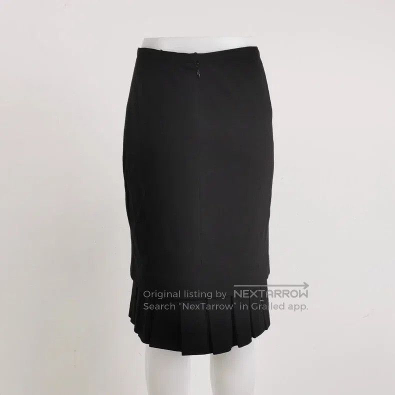 Hermes Hermes Black Wool Blended Skirt Size 24" / US 00 / IT 34 - 2 Thumbnail