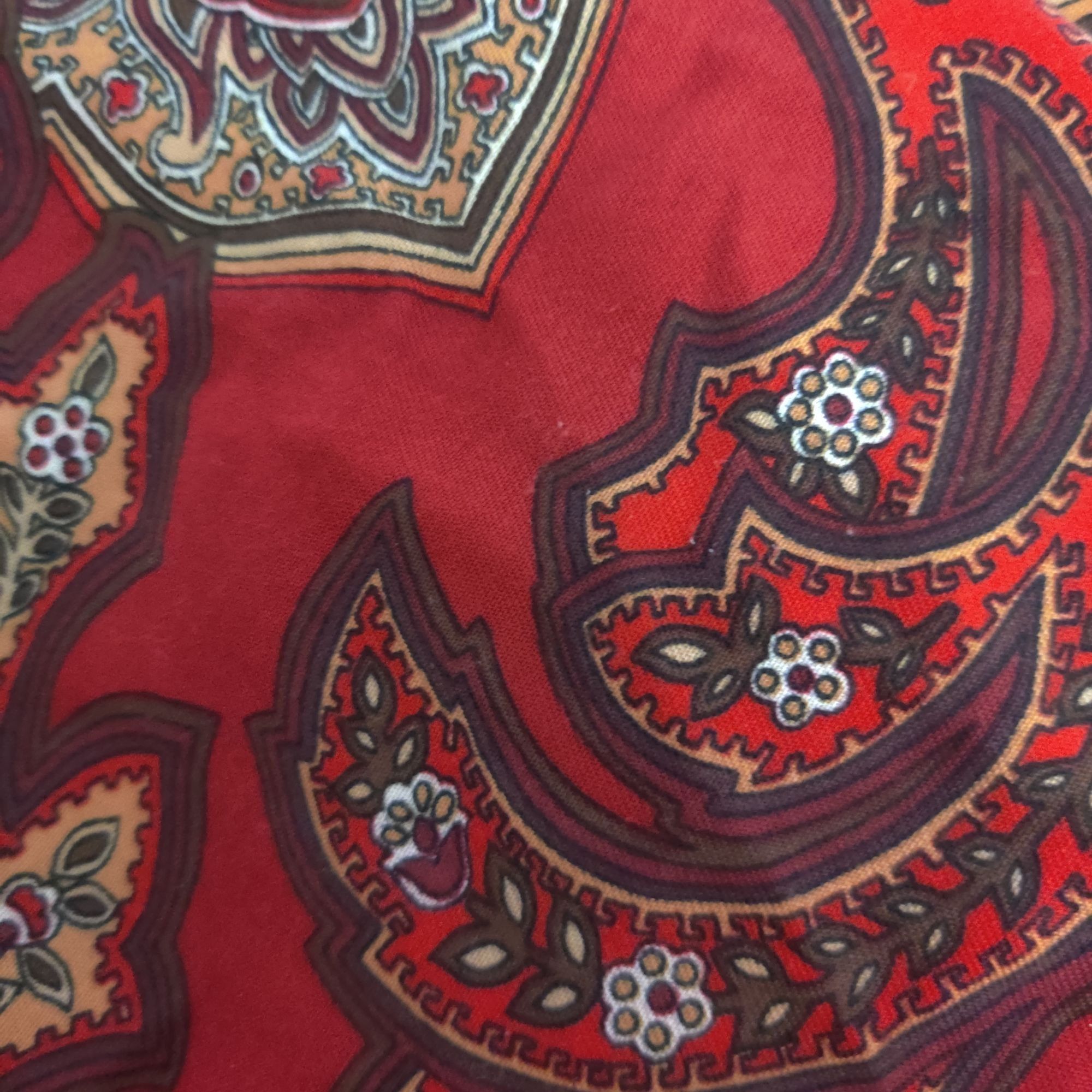 Vintage Kathie Lee 10 Vintage Red Paisley High Waist Midi to Maxi Sk Size 32" / US 10 / IT 46 - 5 Thumbnail