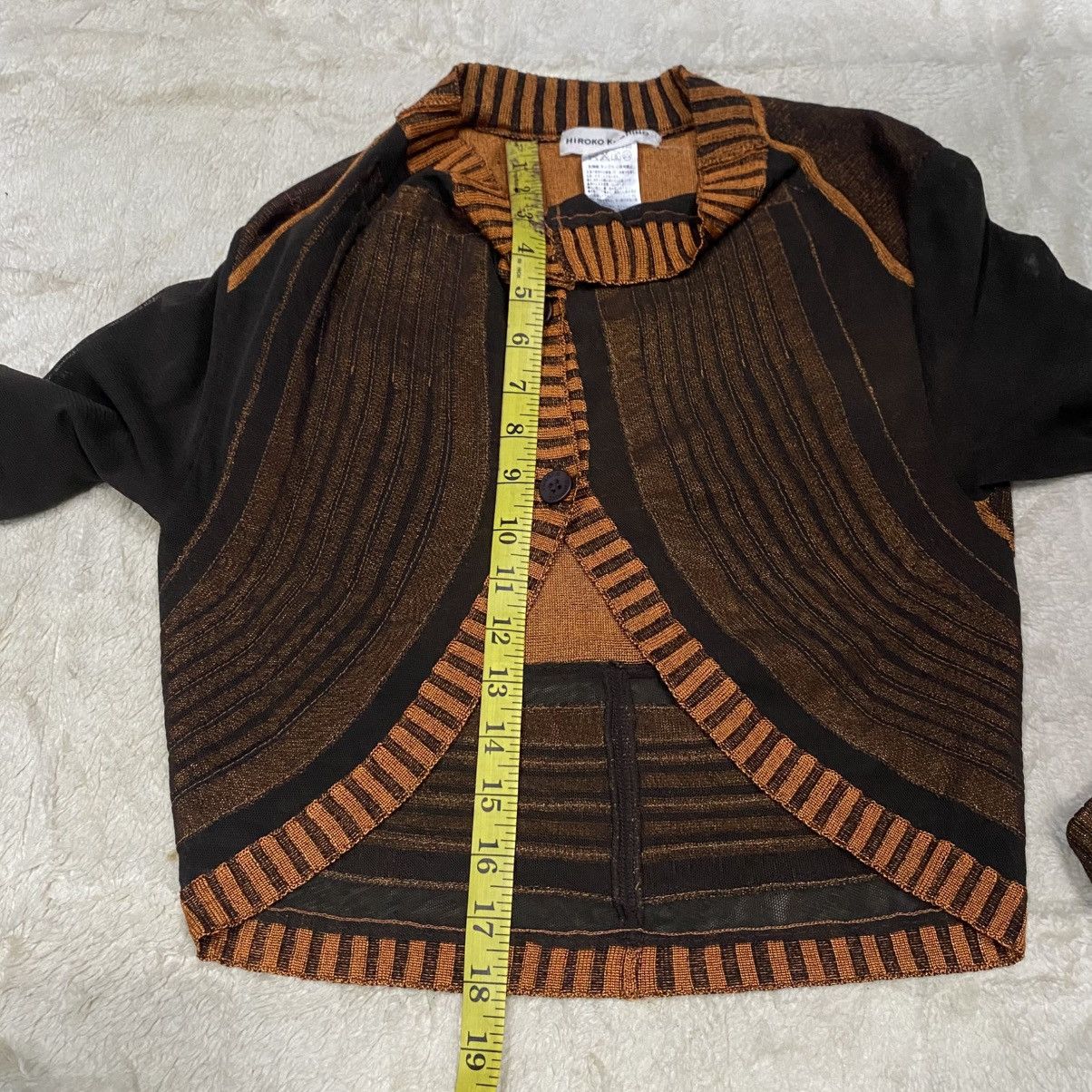 Hiroko Koshino Homme ‼️LAST DROP‼️Hiroko Koshino Cropped Panel Knit Jacket Size XS / US 0-2 / IT 36-38 - 17 Thumbnail