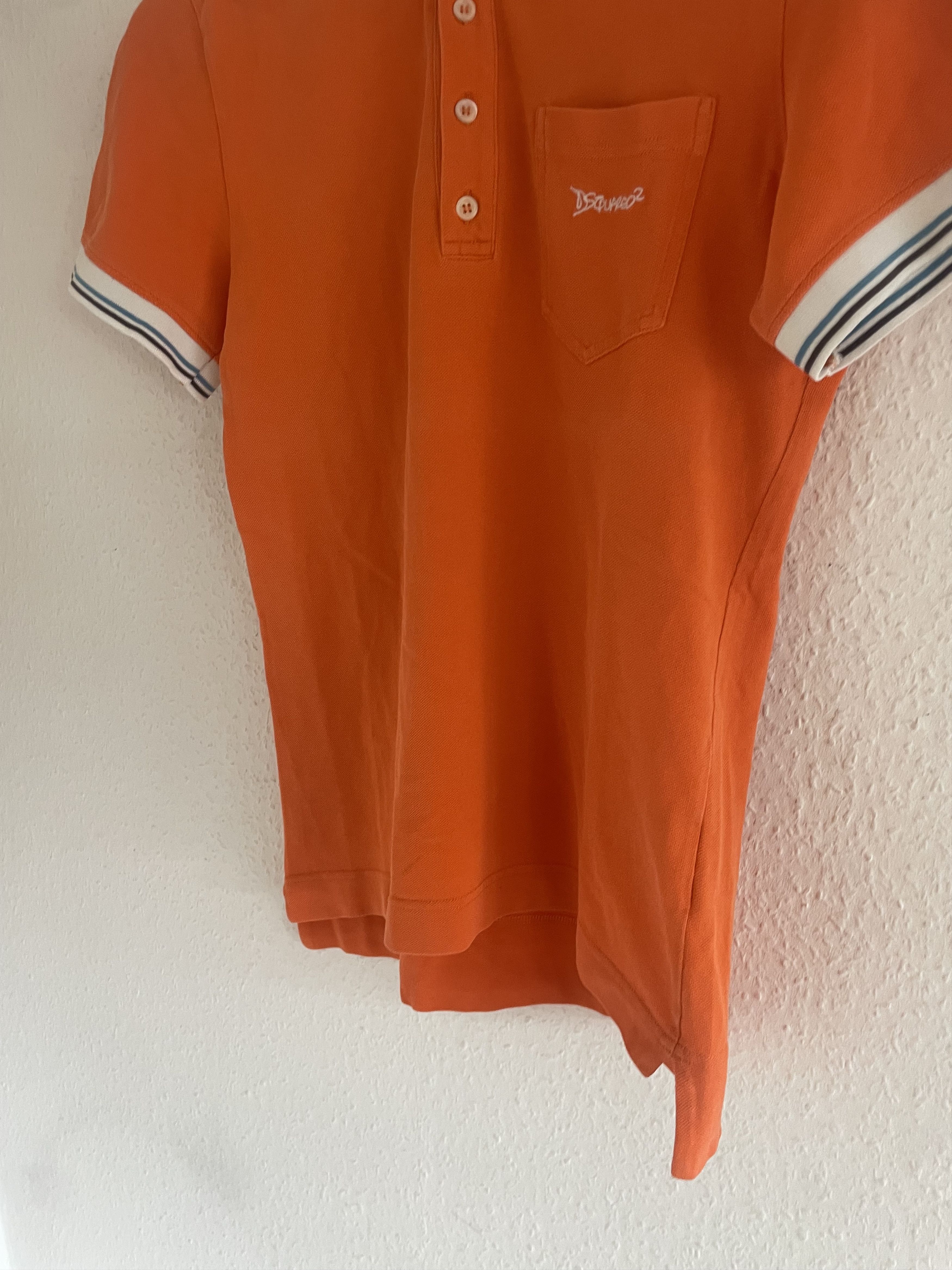 Dsquared2 SS05 Graffiti Logo Polo Orange Size US L / EU 52-54 / 3 - 5 Thumbnail