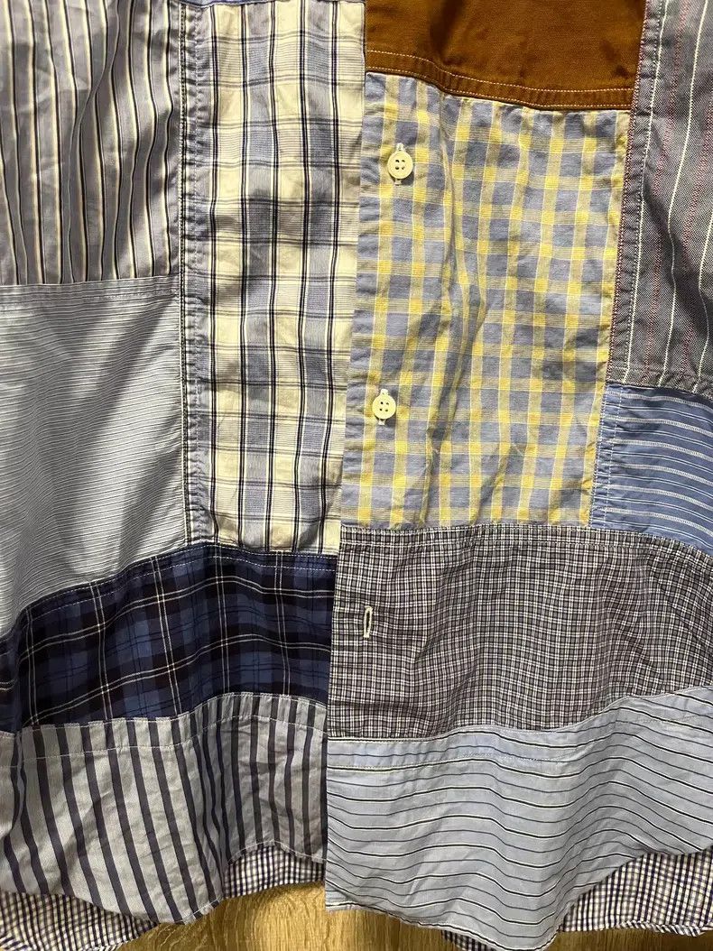 Junya Watanabe JUNYA WATANABE Patchwork Short Sleeve Shirt Size US L / EU 52-54 / 3 - 4 Thumbnail