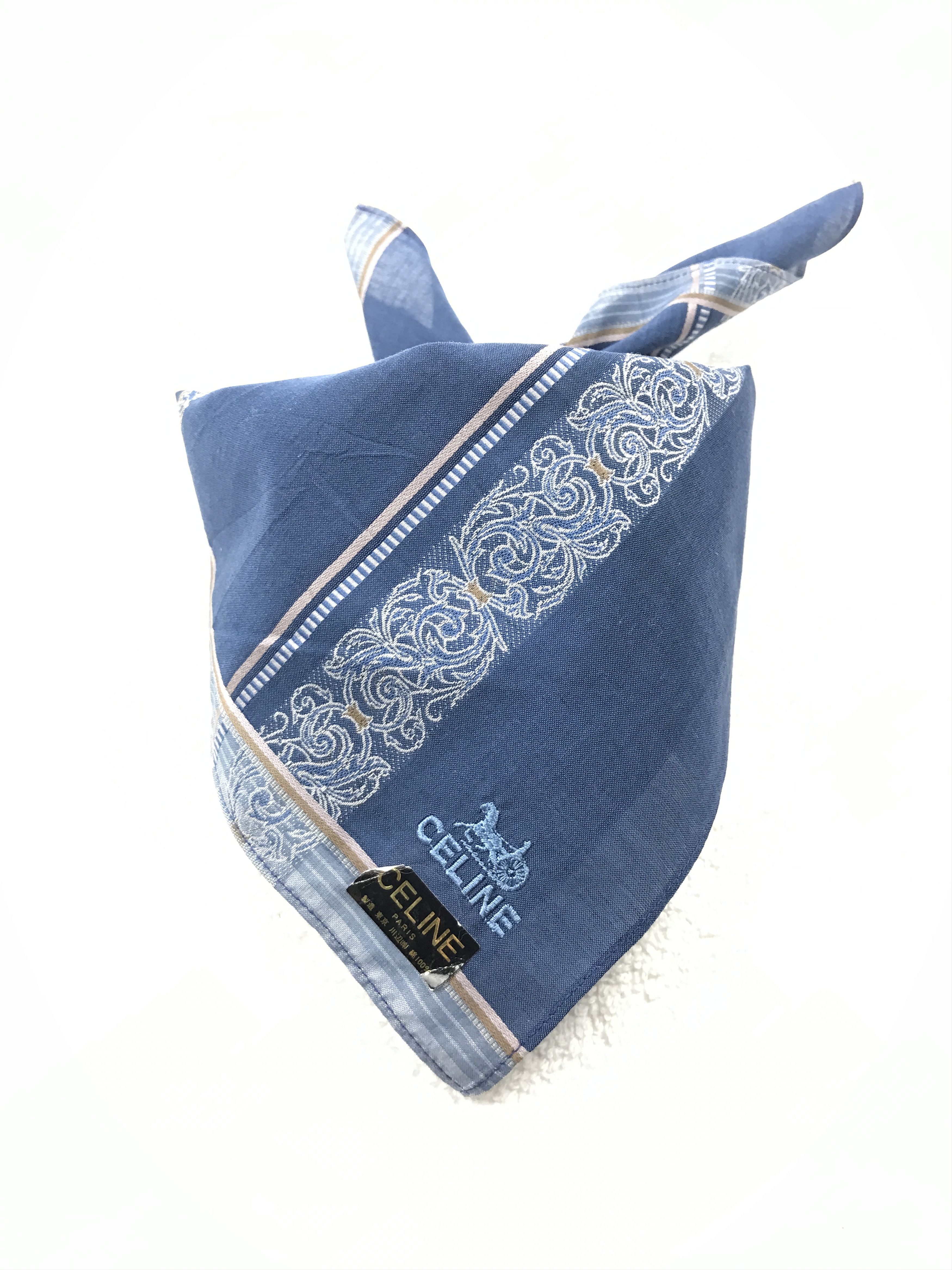 Celine × Vintage Vintage Celine Bandana Neckerchief Handkerchief Size ONE SIZE - 3 Thumbnail