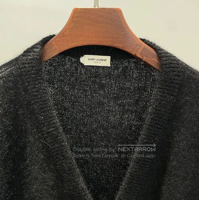 Yves Saint Laurent Saint Laurent Black Wool Short Cardigan . Size M / US 6-8 / IT 42-44 - 4 Thumbnail