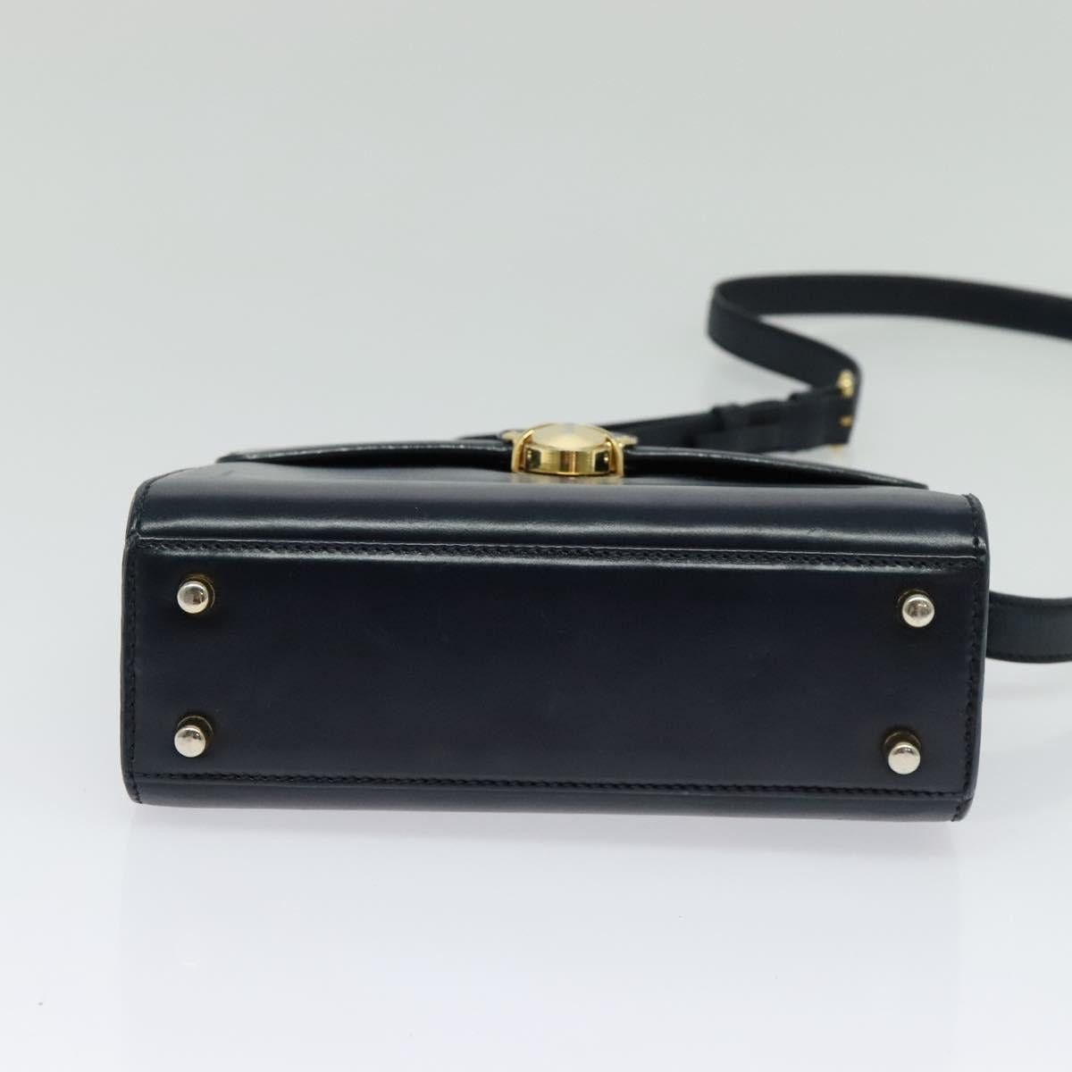 Prada PRADA Shoulder Bag Leather Navy Gold Size ONE SIZE - 9 Thumbnail