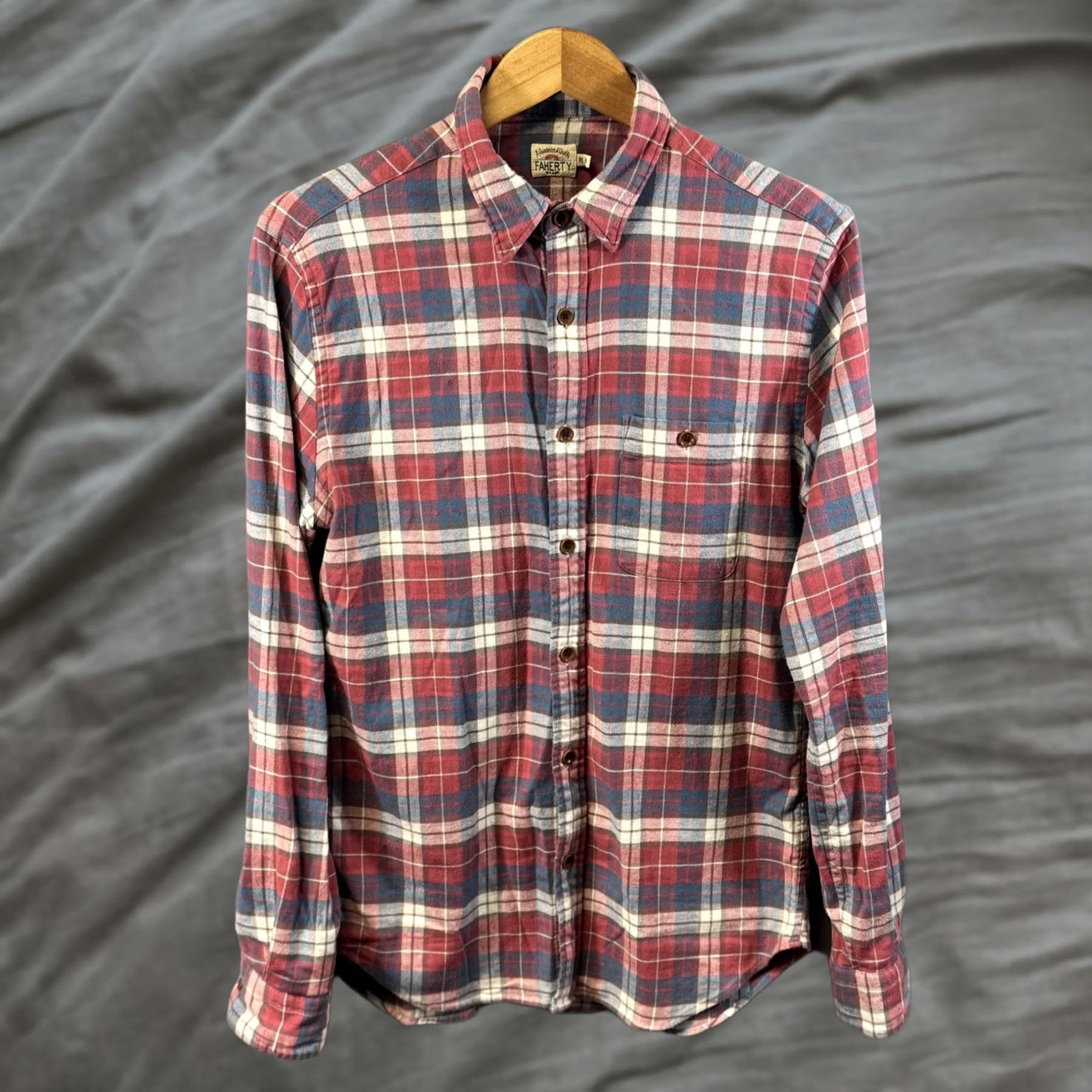 Faherty Faherty Brand Shirt Mens Medium Red Blue Plaid Button-Down Long Sleeve Casual Size US M / EU 48-50 / 2 - 1 Thumbnail