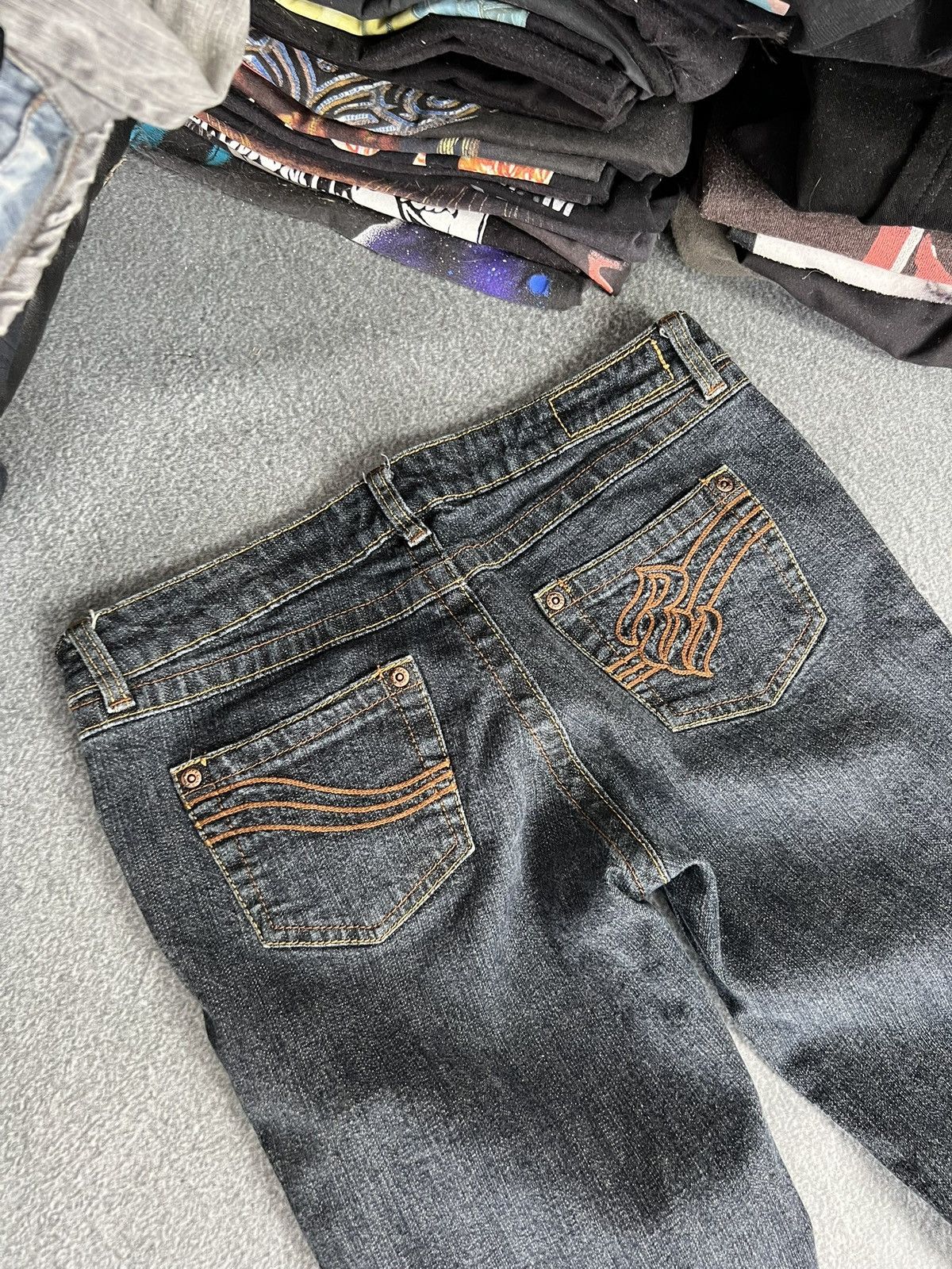 Rocawear Rocawear Women Denim Jeans 3/4 Flare Bootcut Low Rise Casual Size 27" / US 4 / IT 40 - 11 Thumbnail