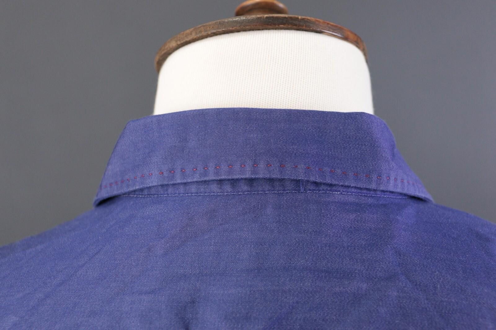 Ted Baker Ted Baker London Blue Floral Collar Dress Shirt Size 3 Size US M / EU 48-50 / 2 - 11 Thumbnail