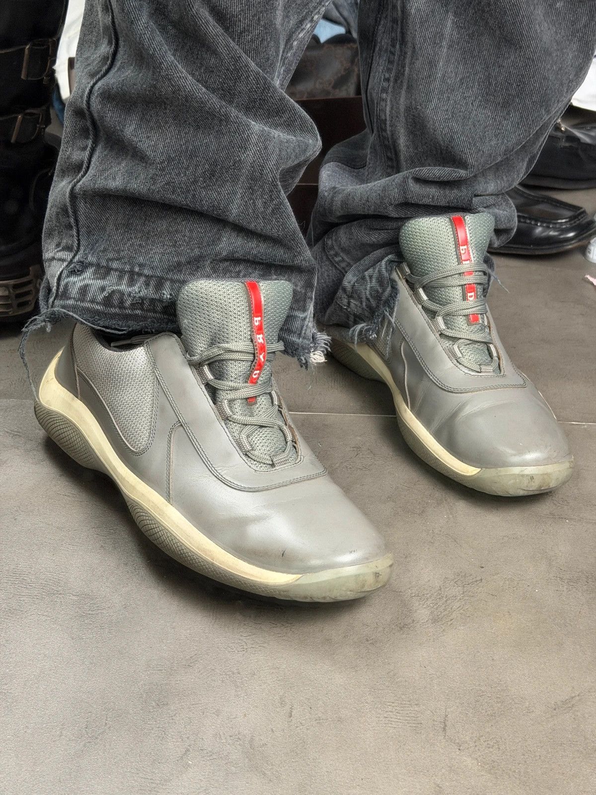 Prada Prada OG American Cup 2000’s grey trainers Size US 12 / EU 45 - 2 Thumbnail