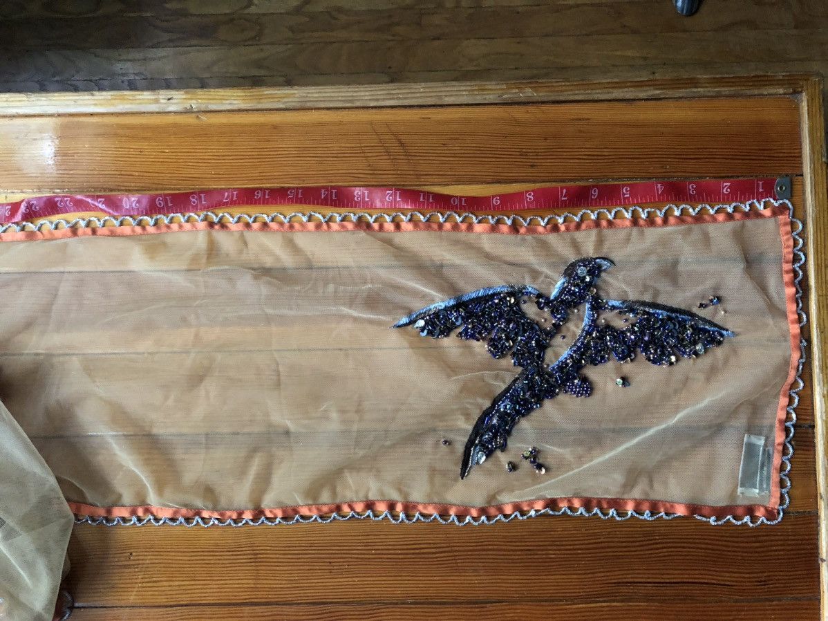 Dries Van Noten Incredible Beaded Crystal Silk Scarf Size ONE SIZE - 25 Thumbnail