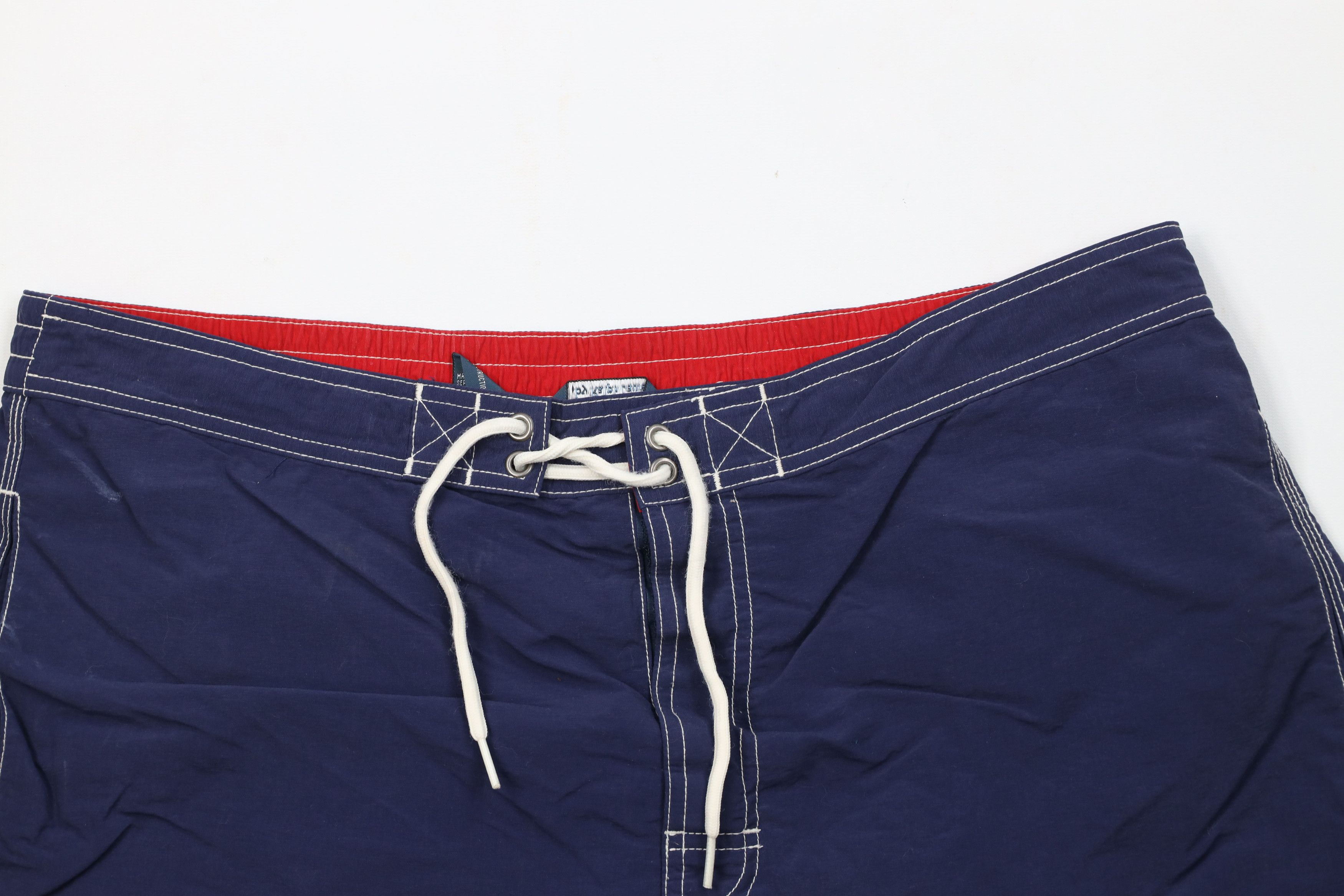 Ralph Lauren Vintage 90s Ralph Lauren Spell Out Lined Swim Trunks Shorts Size US 36 / EU 52 - 2 Thumbnail