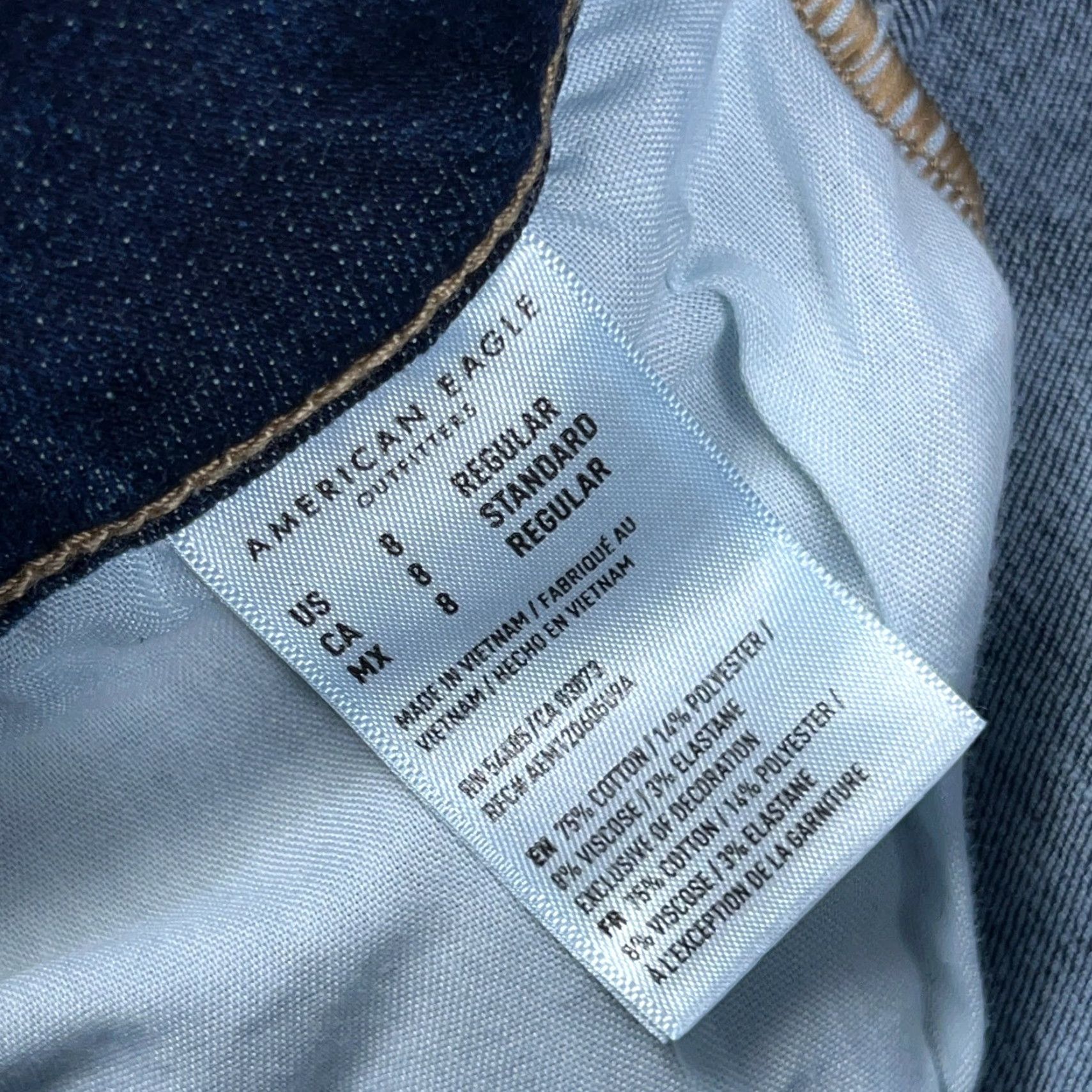 American Eagle Outfitters American Eagle Outfitters Jegging Blue Jeans Dark Wash 4 High Rise 27.5 Inseam 5-Pocket Denim Women/Adult Womens Size 27" / US 4 / IT 40 - 4 Thumbnail