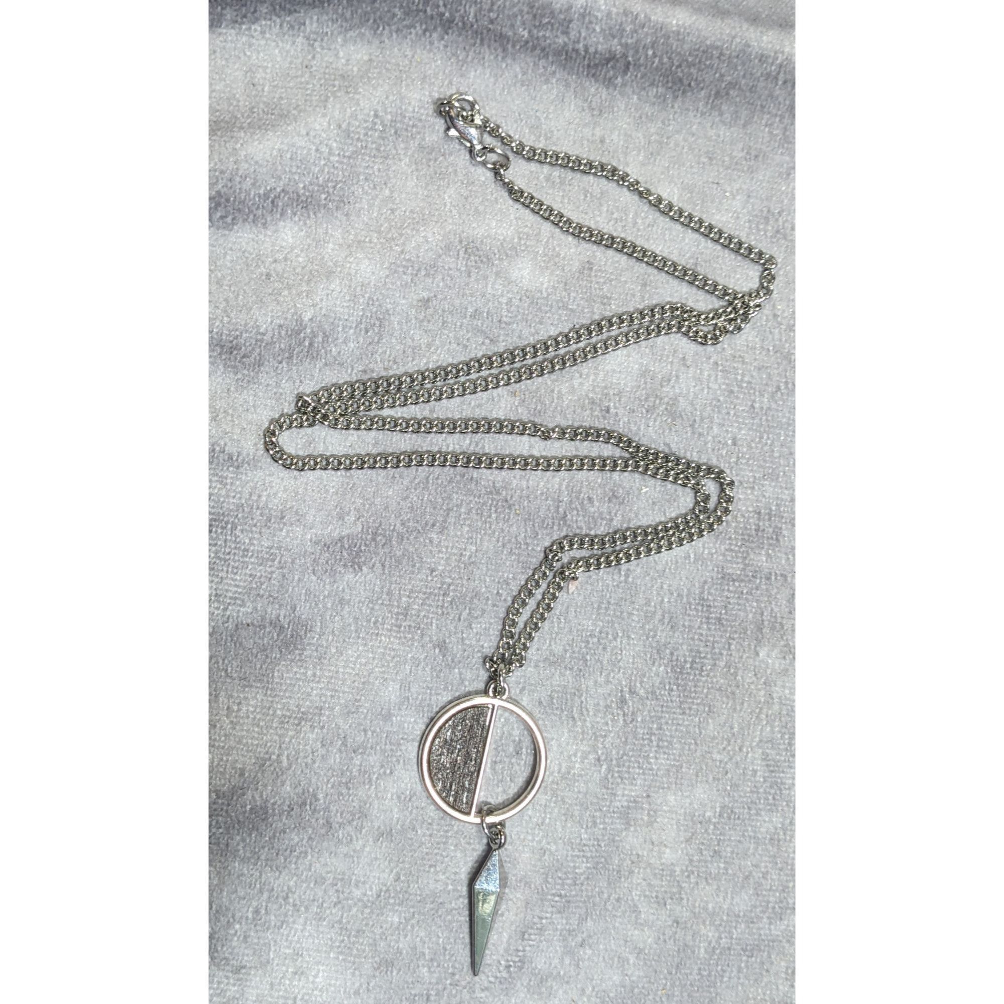 Other Geometric Brown Wood And Silver Tone Metal Pendant Necklace Size ONE SIZE - 6 Thumbnail