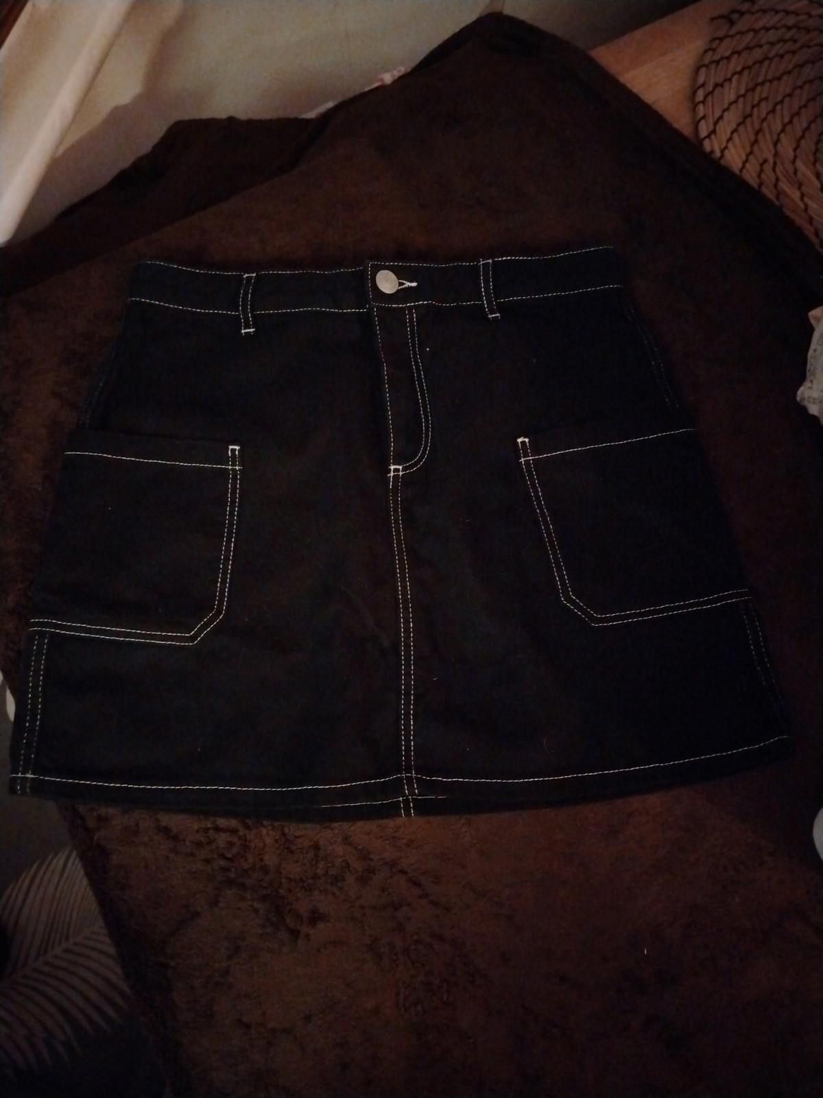Other BDG black denim mini skirt with contrast stitch UK 10/12 Size 28" / US 6 / IT 42 - 5 Thumbnail