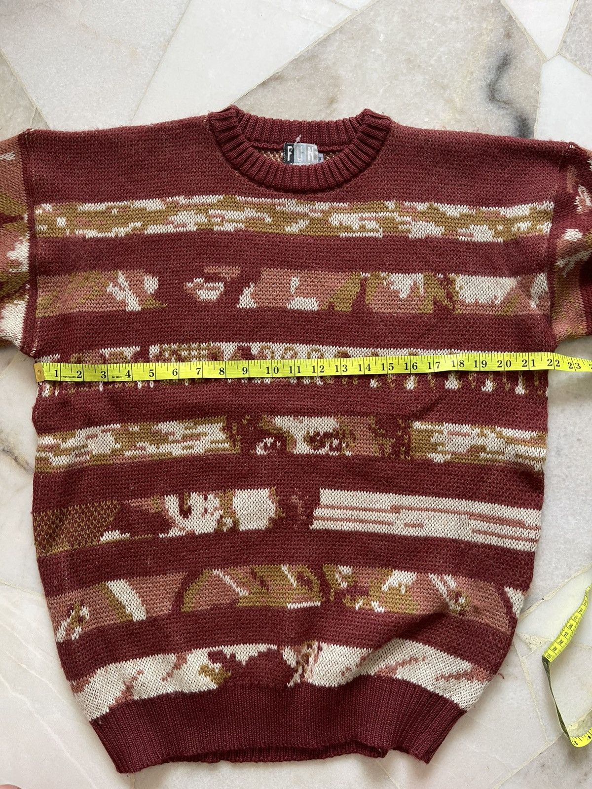 Kansai Yamamoto 90s Kansai Yamamoto Face Motive Wool Knitwear 96 Size US L / EU 52-54 / 3 - 10 Thumbnail