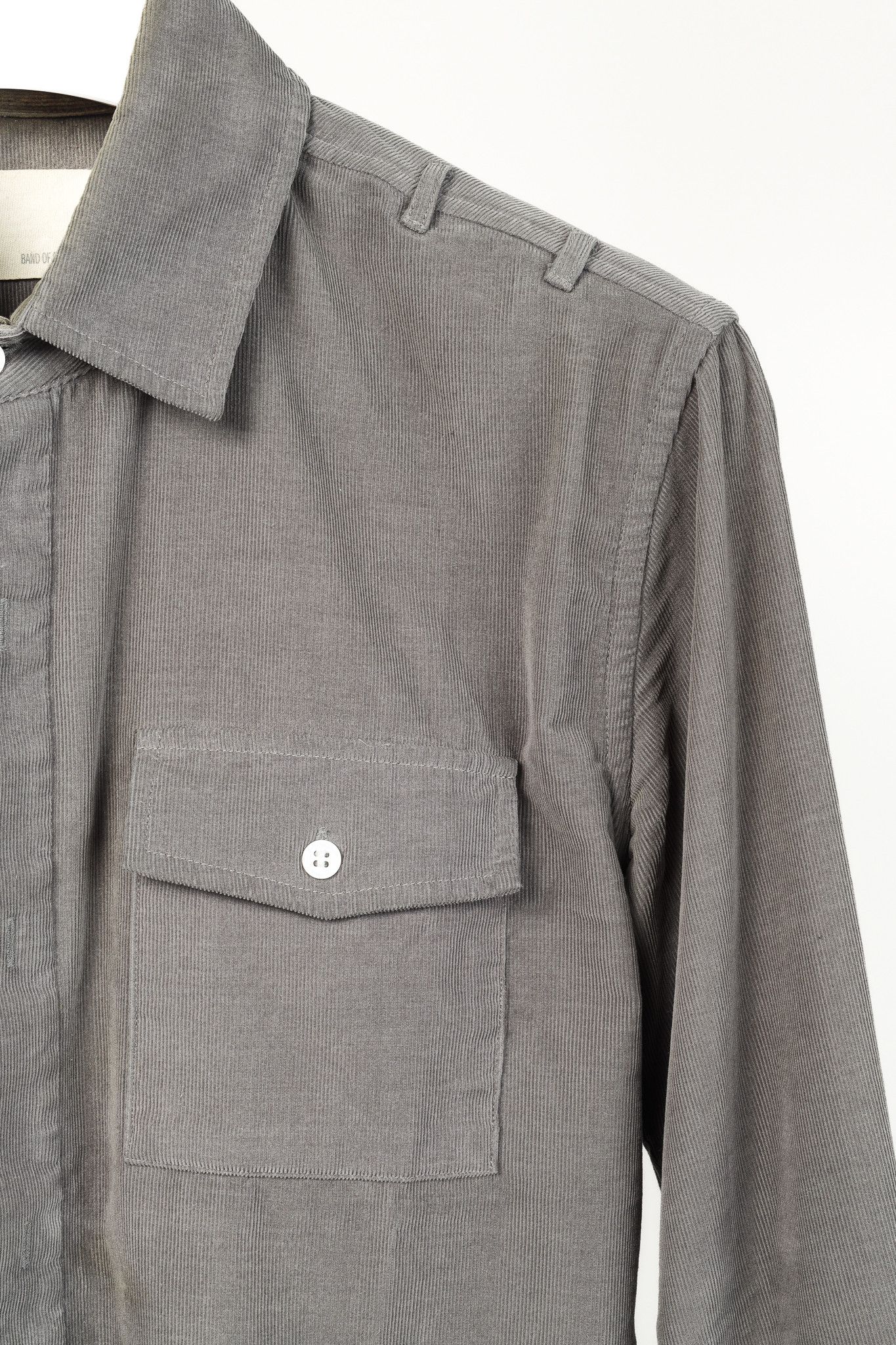 Band Of Outsiders Band of Outsiders Grey Corduroy Button-Up Shirt Size US S / EU 44-46 / 1 - 5 Thumbnail