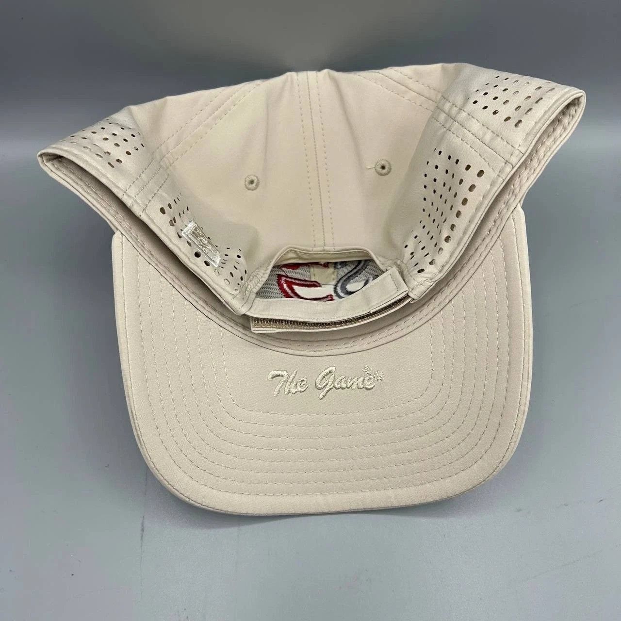 The Game Santiam Golf Hat Men Beige Embroidered The Game Strap Back Size ONE SIZE - 4 Thumbnail
