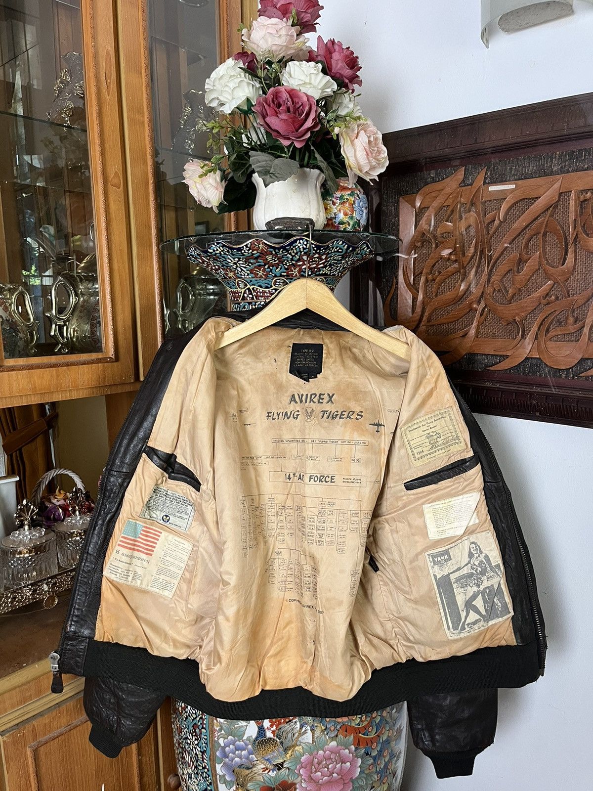 Avirex SUPER RARE! 1987 Avirex A-2 WW II Photograph Leather Jacket Size US M / EU 48-50 / 2 - 10 Thumbnail