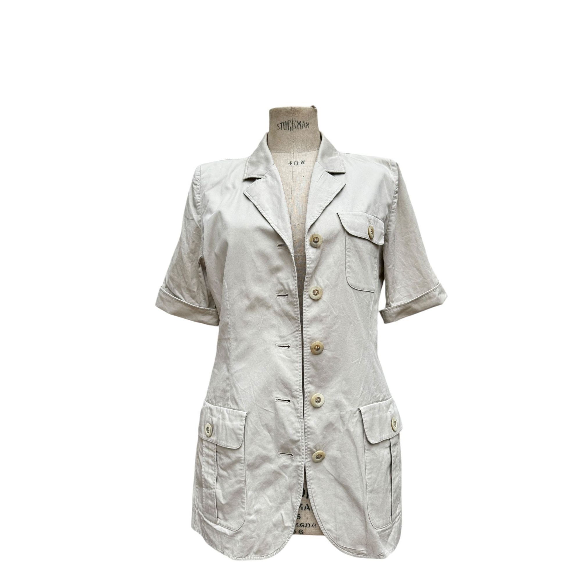 Yves Saint Laurent Iconic Vintage Beige Safari Saharian Shirt Size M / US 6-8 / IT 42-44 - 3 Thumbnail