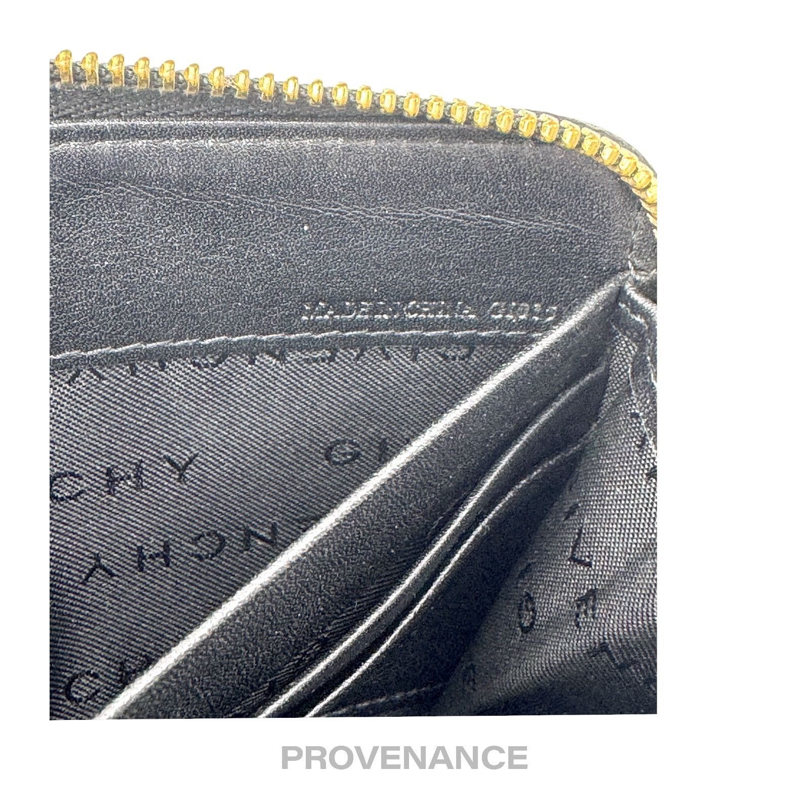 Givenchy 🔴 Givenchy Logo Zip Long Wallet - Black Grained Leather Size ONE SIZE - 10 Thumbnail
