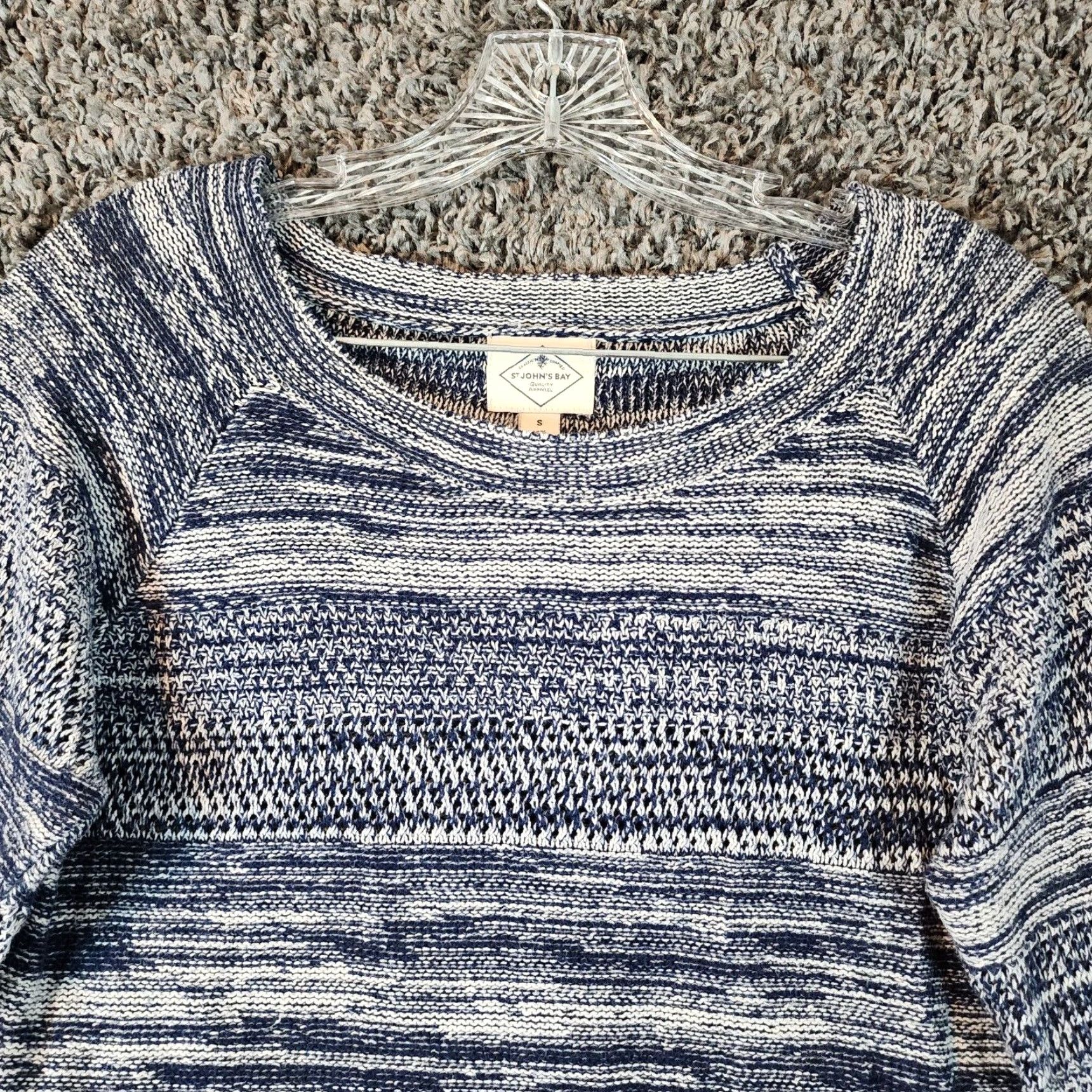Vintage St. John's Bay Women's Sweater Long Sleeve Knit Size S Blue Pullover Size S / US 4 / IT 40 - 3 Thumbnail