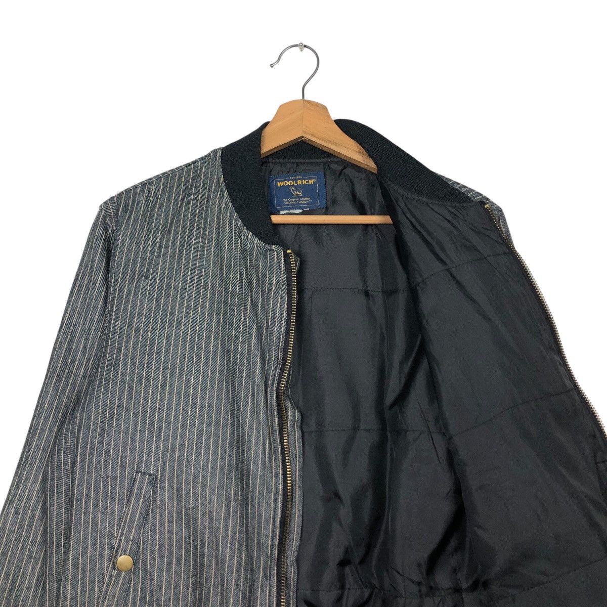 Japanese Brand 📌Vintage Hickory Chore Bomber Jacket Woolrich Issey Miyake Size US M / EU 48-50 / 2 - 13 Thumbnail