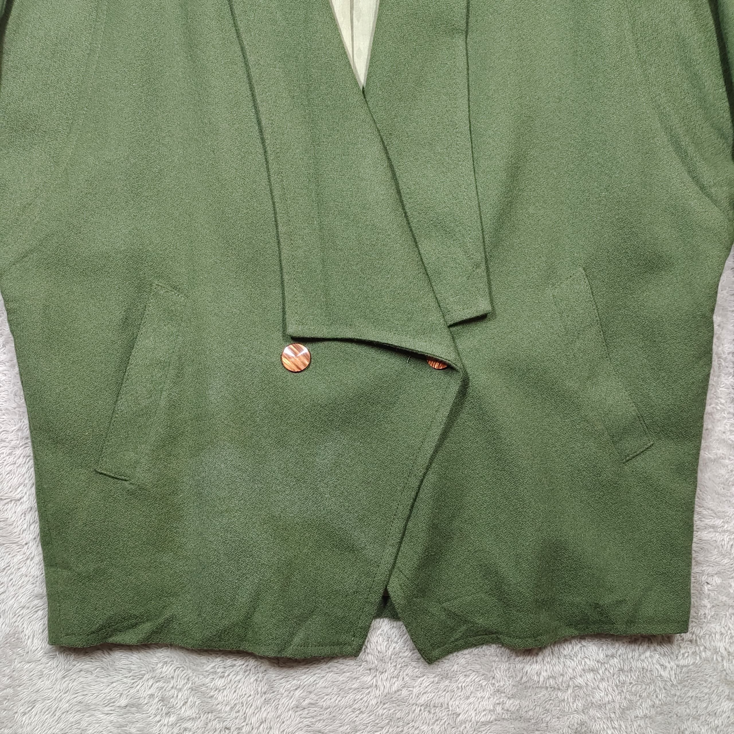 Givenchy × Vintage VINTAGE ACTIVE SPORTS DE GIVENCHY GREEN WOOL BLAZER Size L / US 10 / IT 46 - 6 Thumbnail