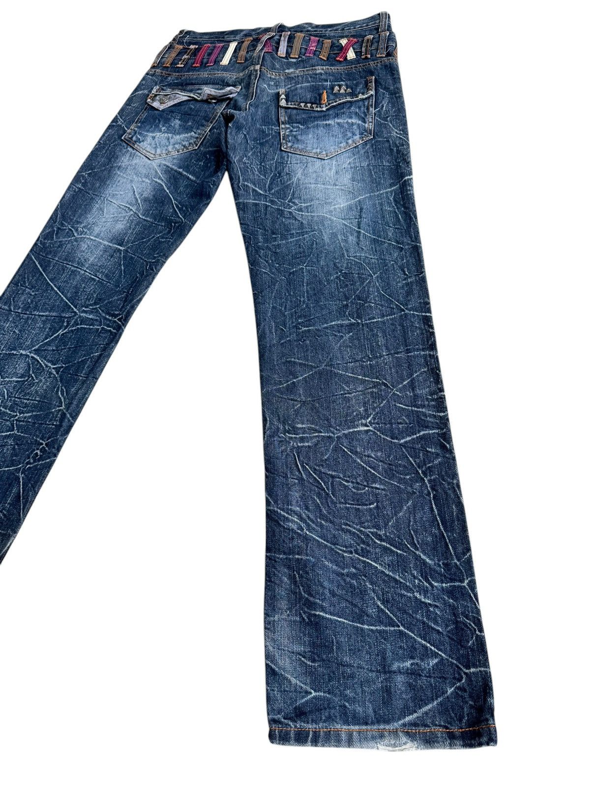 Japanese Brand 🔥Japanese Brand Nylaus Double Waist Distressed Denim Jeans Size US 32 / EU 48 - 5 Thumbnail