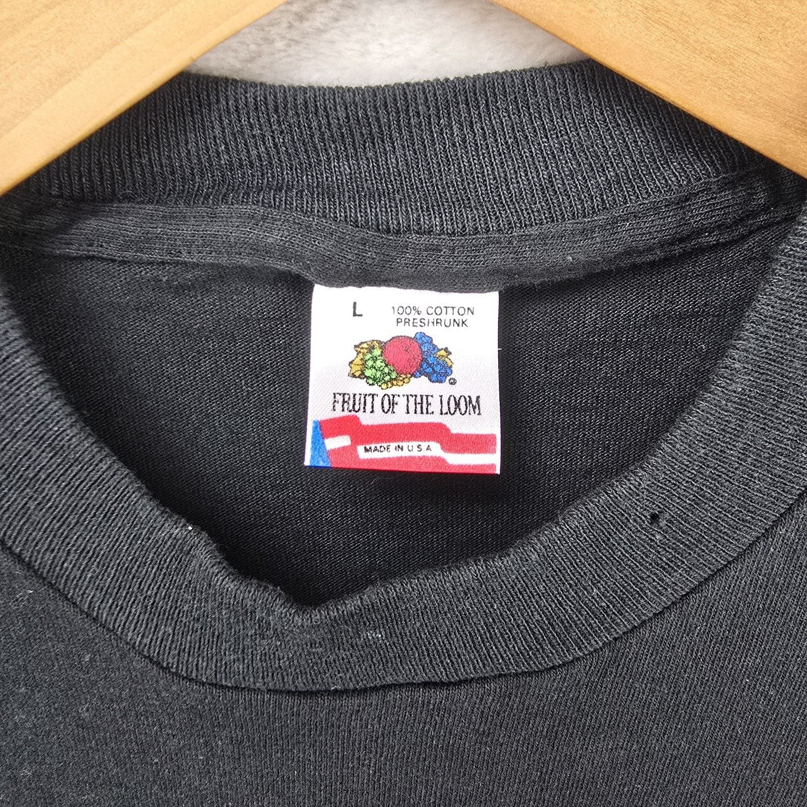 Fruit Of The Loom Vintage Dan Press Nascar Shirt Mens Large Black 90s RARE Size US L / EU 52-54 / 3 - 4 Thumbnail